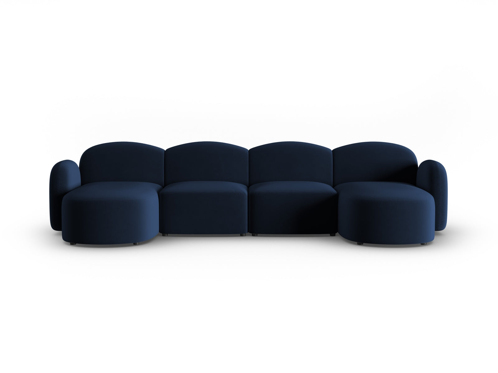Blair Velour Panoramic Sofa 6 Sitzer in Royal Blue präsentiert im Onlineshop von KAQTU Design AG. 5er Sofa ist von Micadoni