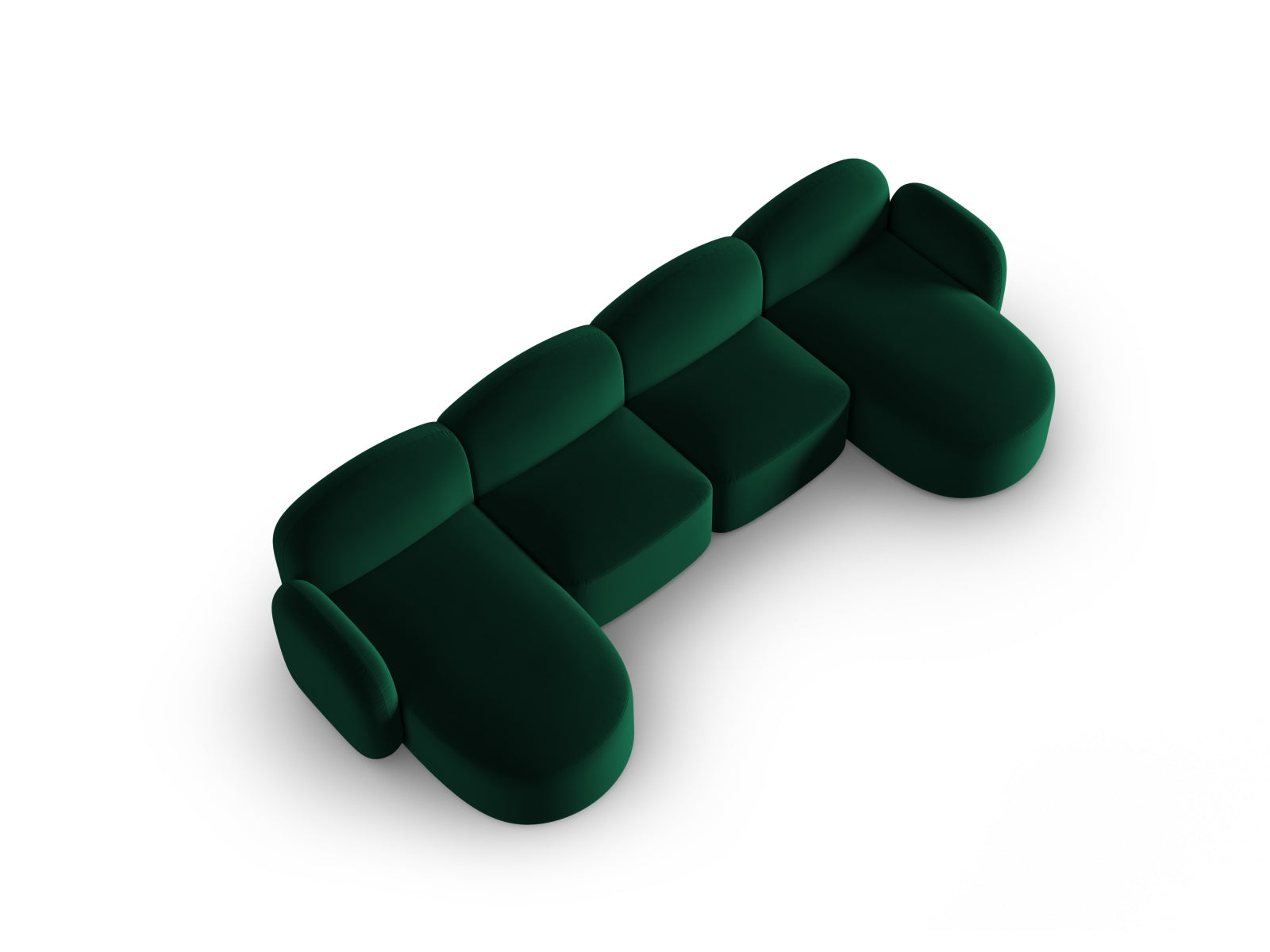 Entdecken Sie das elegante Blair Velour Panoramic Sofa für 6 Personen von Micadoni – perfekt für stilvolle Wohnzimmer und entspannte Abende.