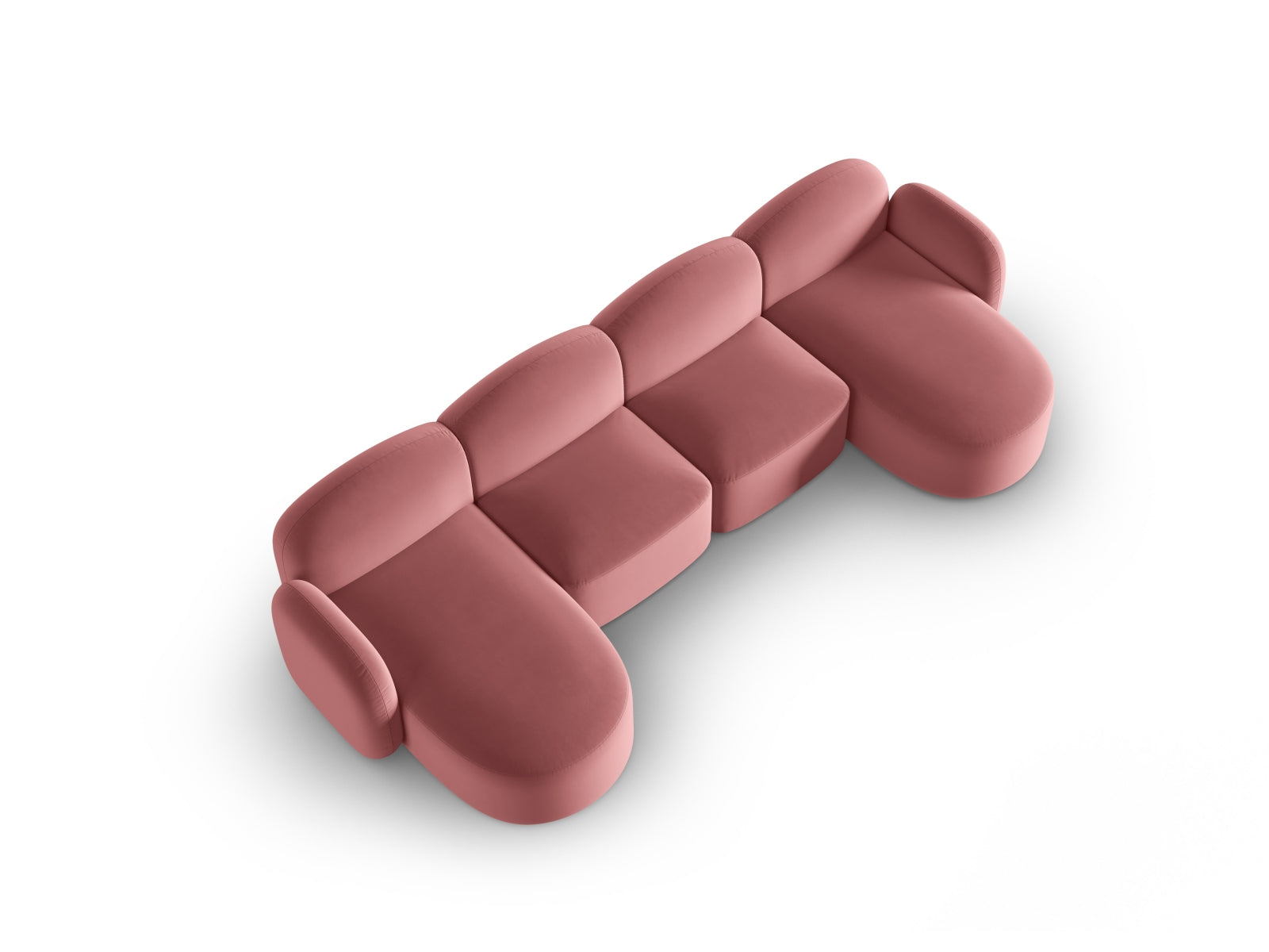 Erleben Sie das stilvolle Blair Velour Panoramic Sofa für 6 Personen von Micadoni – ideal für gemütliche Abende und moderne Wohnräume.