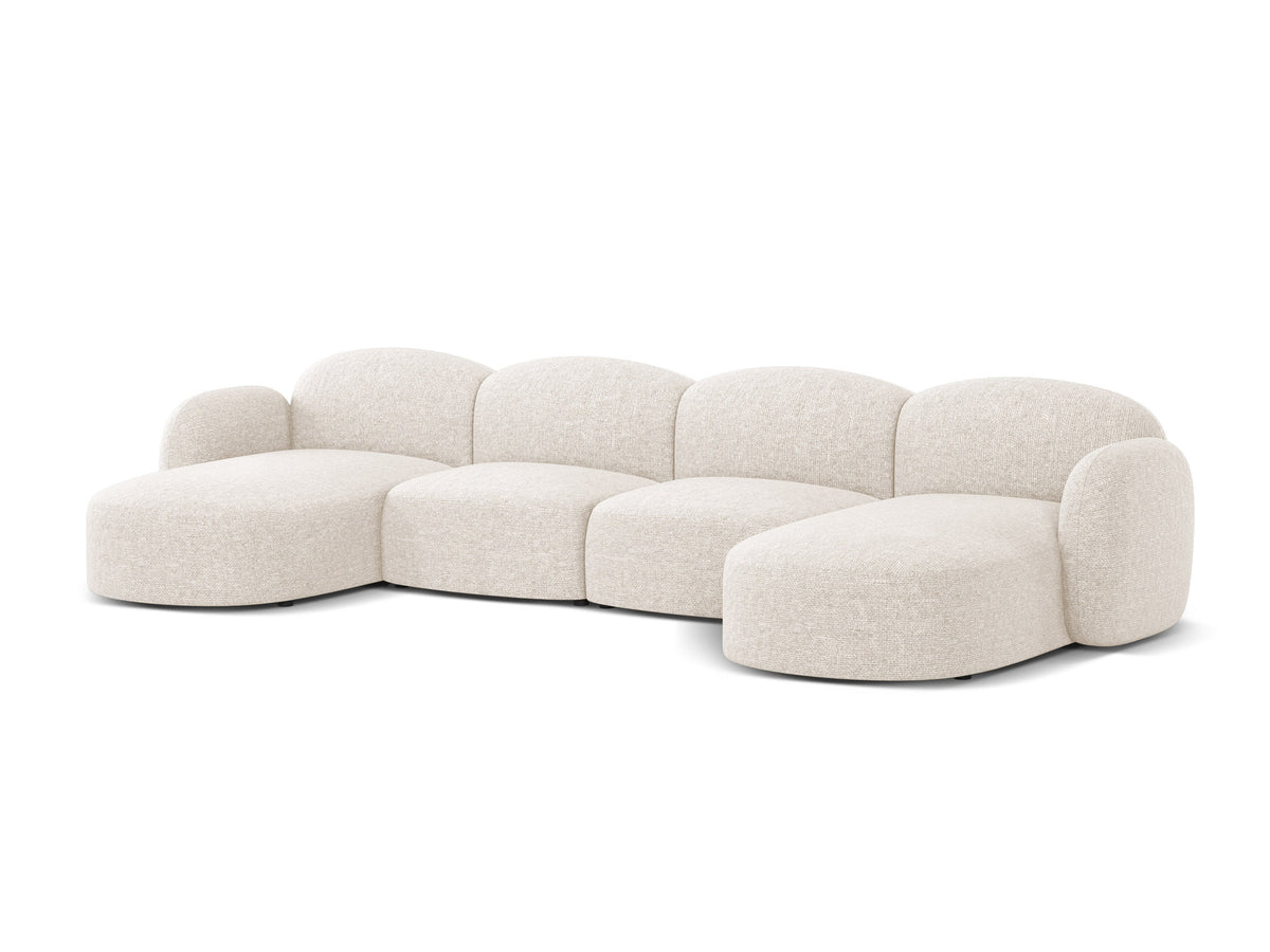 6-Sitzer Panoramic Sofa Blair in Light Beige-Eden präsentiert im Onlineshop von KAQTU Design AG. 5er Sofa ist von Micadoni
