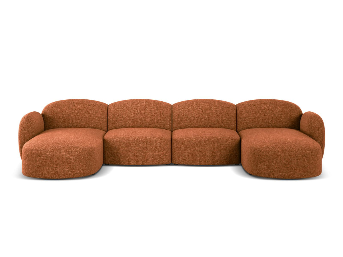 6-Sitzer Panoramic Sofa Blair in Brick-Eden präsentiert im Onlineshop von KAQTU Design AG. Ecksofa ist von Micadoni