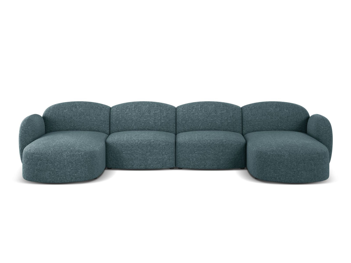 6-Sitzer Panoramic Sofa Blair in Light Blue-Eden präsentiert im Onlineshop von KAQTU Design AG. Ecksofa ist von Micadoni