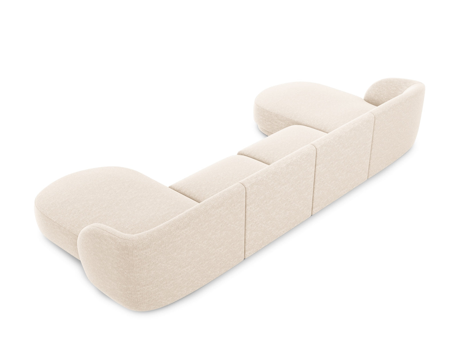 Modernes 5-Sitzer Miley Panoramic Sofa in Ivory-Eden, perfekt für entspannte Stunden und stilvolle Einrichtungsideen.