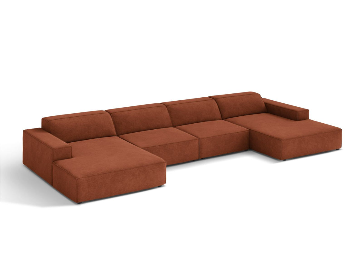 6-Sitzer Modular Panoramic Sofa Jodie in Brick-Liberty präsentiert im Onlineshop von KAQTU Design AG. 5er Sofa ist von Micadoni