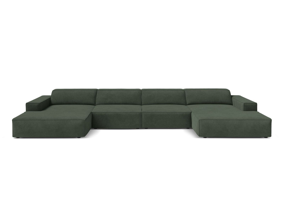 6-Sitzer Modular Panoramic Sofa Jodie in Moss Green-Liberty präsentiert im Onlineshop von KAQTU Design AG. 5er Sofa ist von Micadoni
