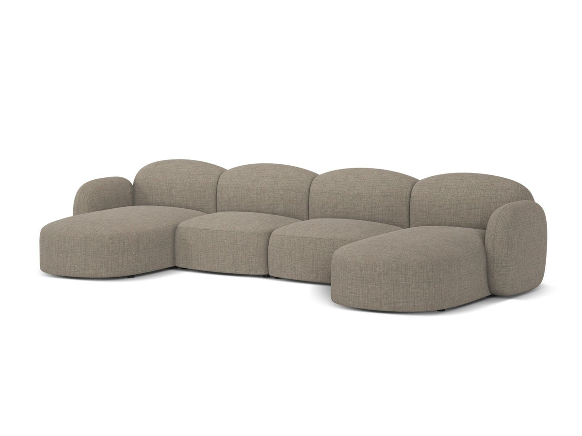6-Sitzer Panoramic Sofa Blair in Grey Brown Melange-Baltimore präsentiert im Onlineshop von KAQTU Design AG. Ecksofa ist von Micadoni