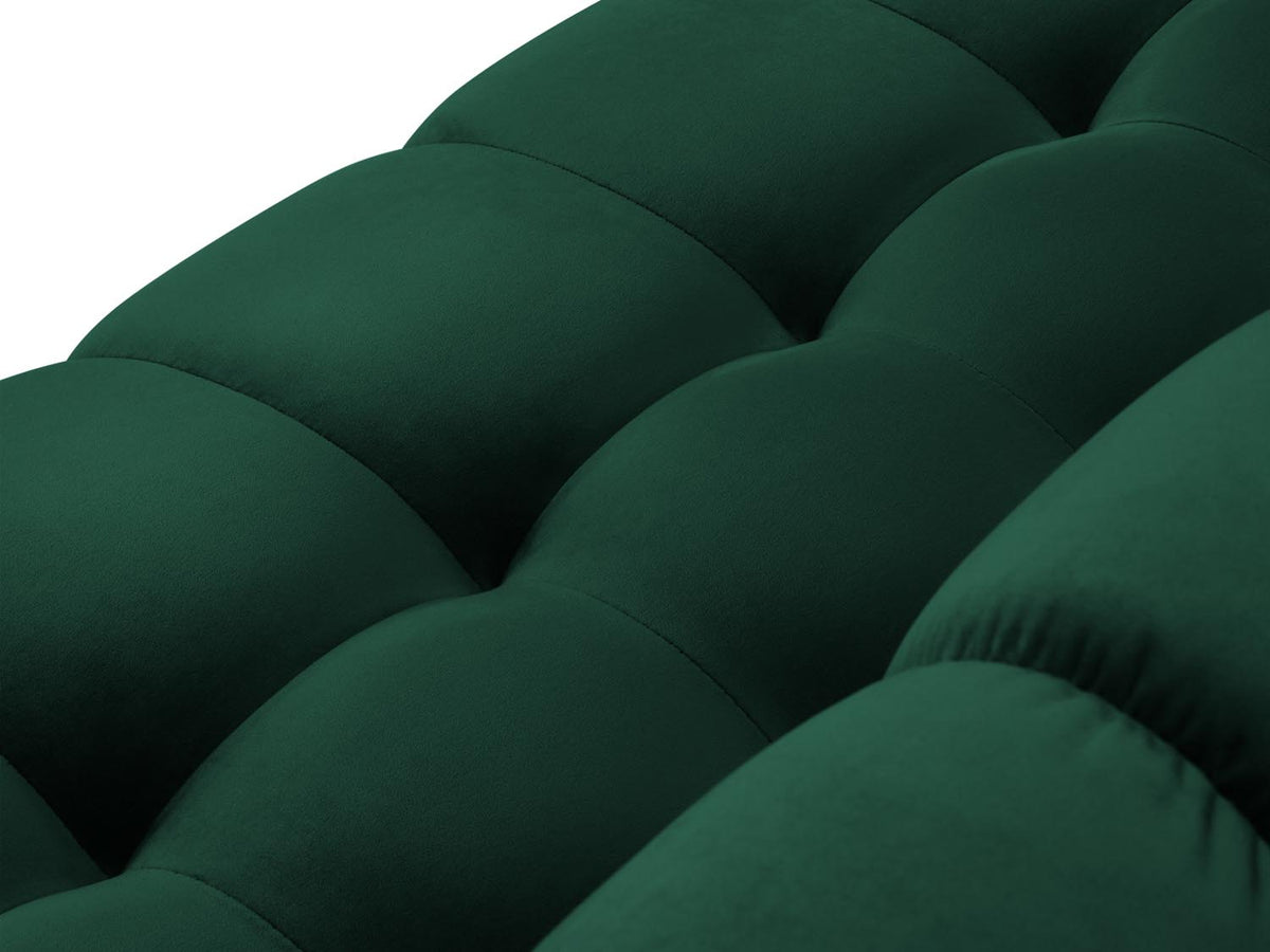 Mamaia Velour Panoramic Sofa 6 Sitzer in Bottle Green/Schwarz-Bluvel präsentiert im Onlineshop von KAQTU Design AG. 3er Sofa ist von Micadoni