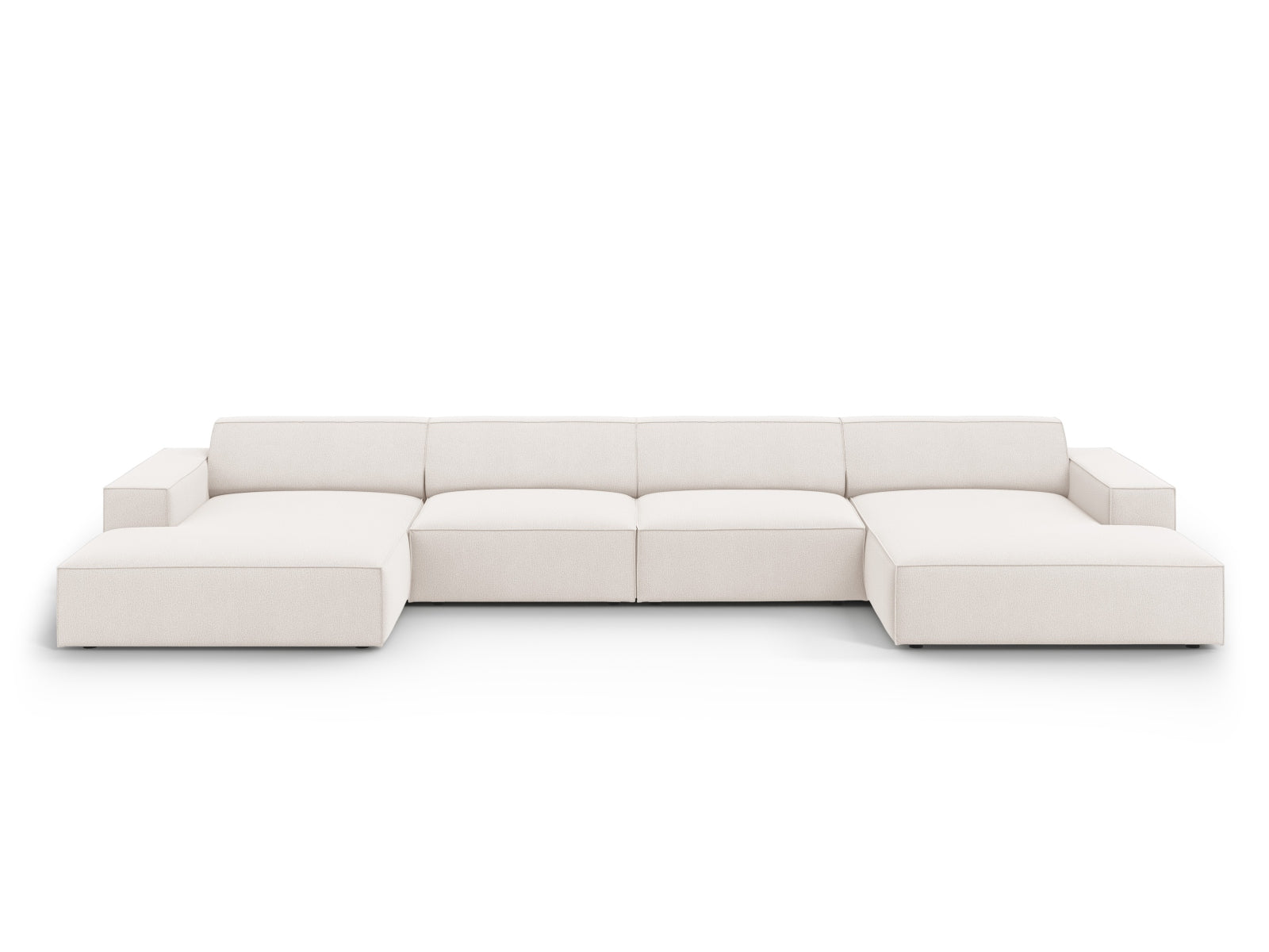 Jodie Modulares Panoramic Sofa 6 Sitzer in Light Beige-Megan präsentiert im Onlineshop von KAQTU Design AG. 3er Sofa ist von Micadoni