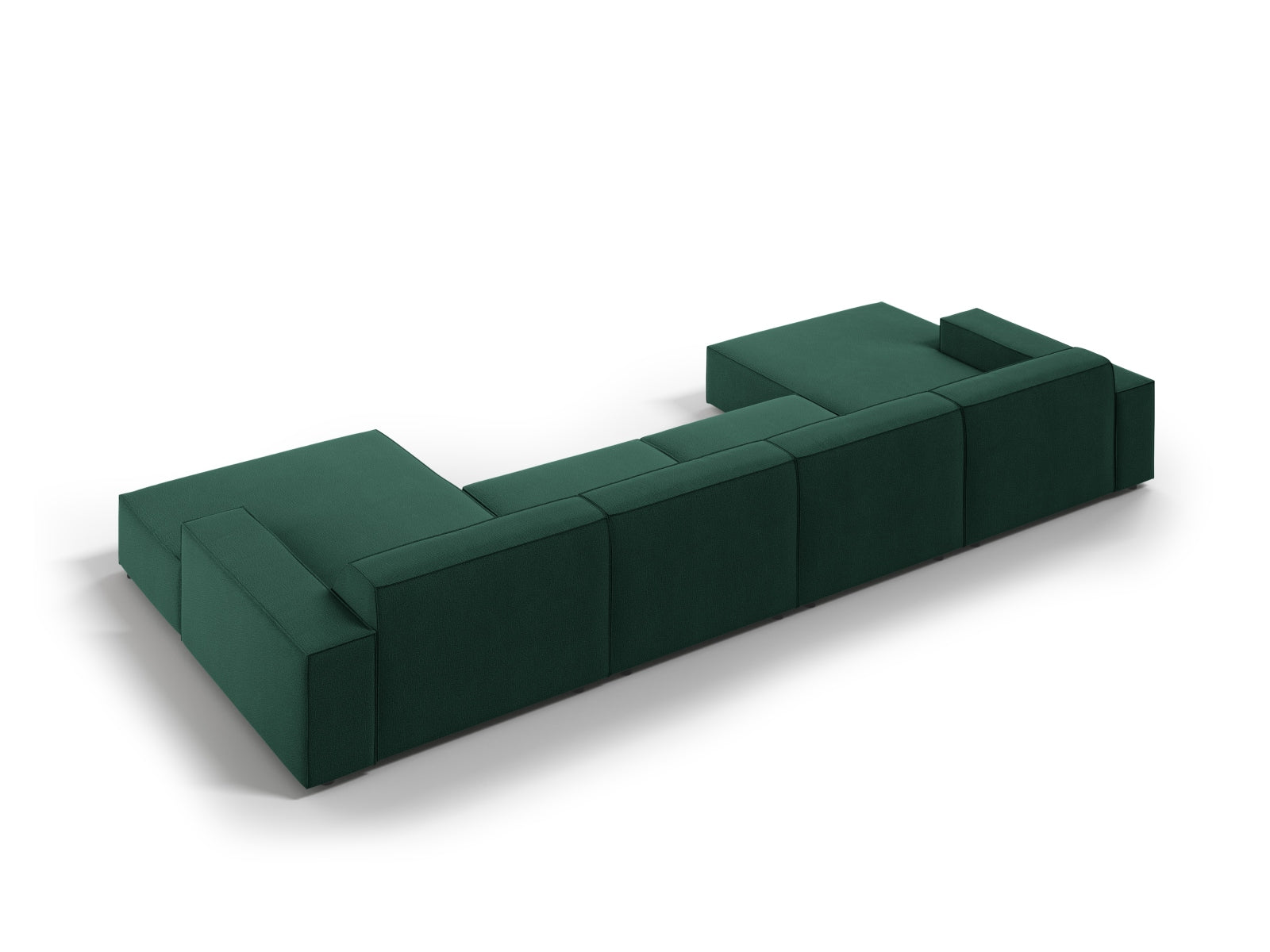Elegantes, modulares 6-Sitzer Sofa "Jodie" in frischem Grün, ideal für moderne Wohnräume und gesellige Zusammenkünfte.