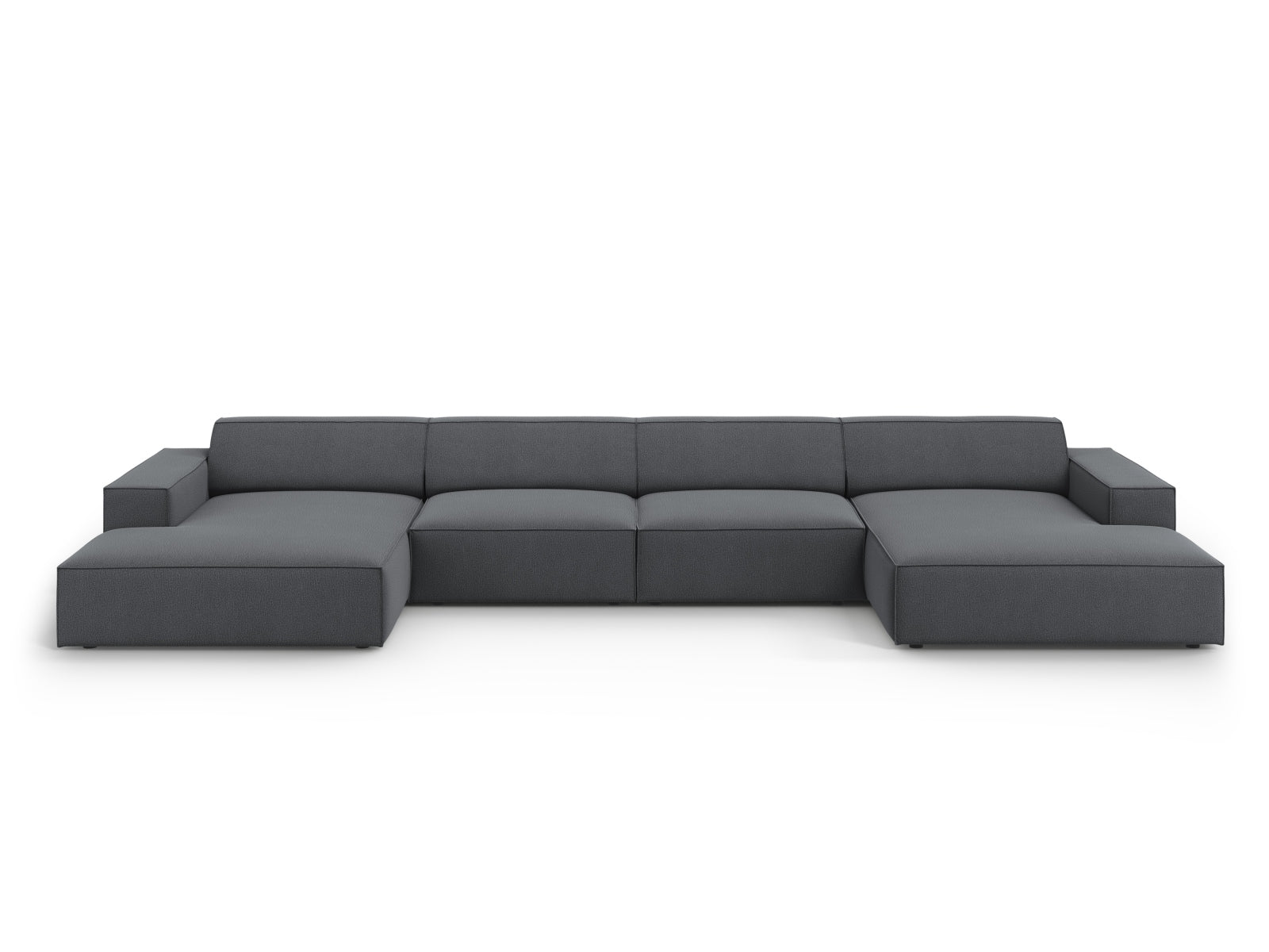 Jodie Modulares Panoramic Sofa 6 Sitzer in Dark Grey-Megan präsentiert im Onlineshop von KAQTU Design AG. 3er Sofa ist von Micadoni