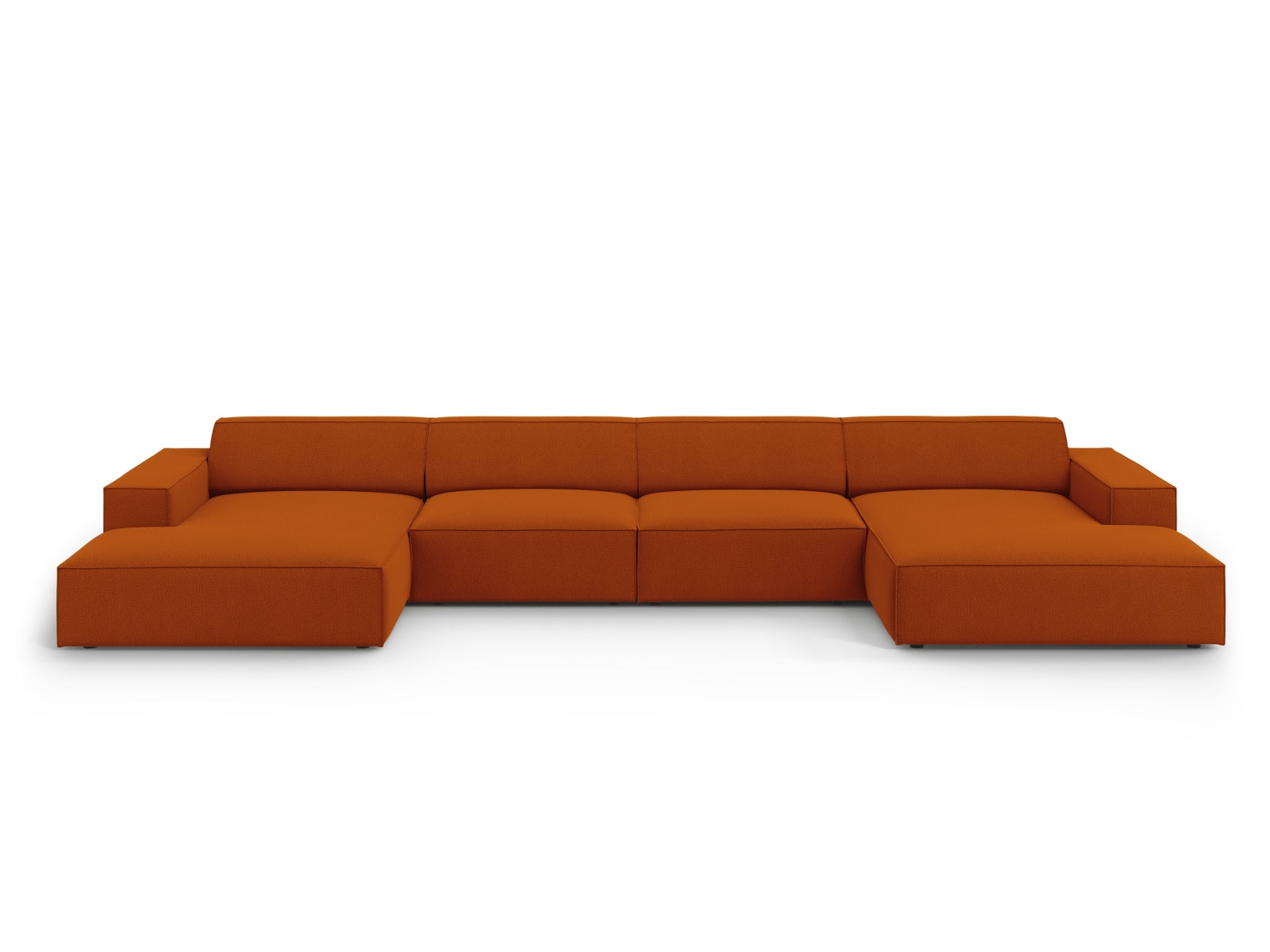 Jodie Modulares Panoramic Sofa 6 Sitzer in Terracotta-Megan präsentiert im Onlineshop von KAQTU Design AG. 3er Sofa ist von Micadoni