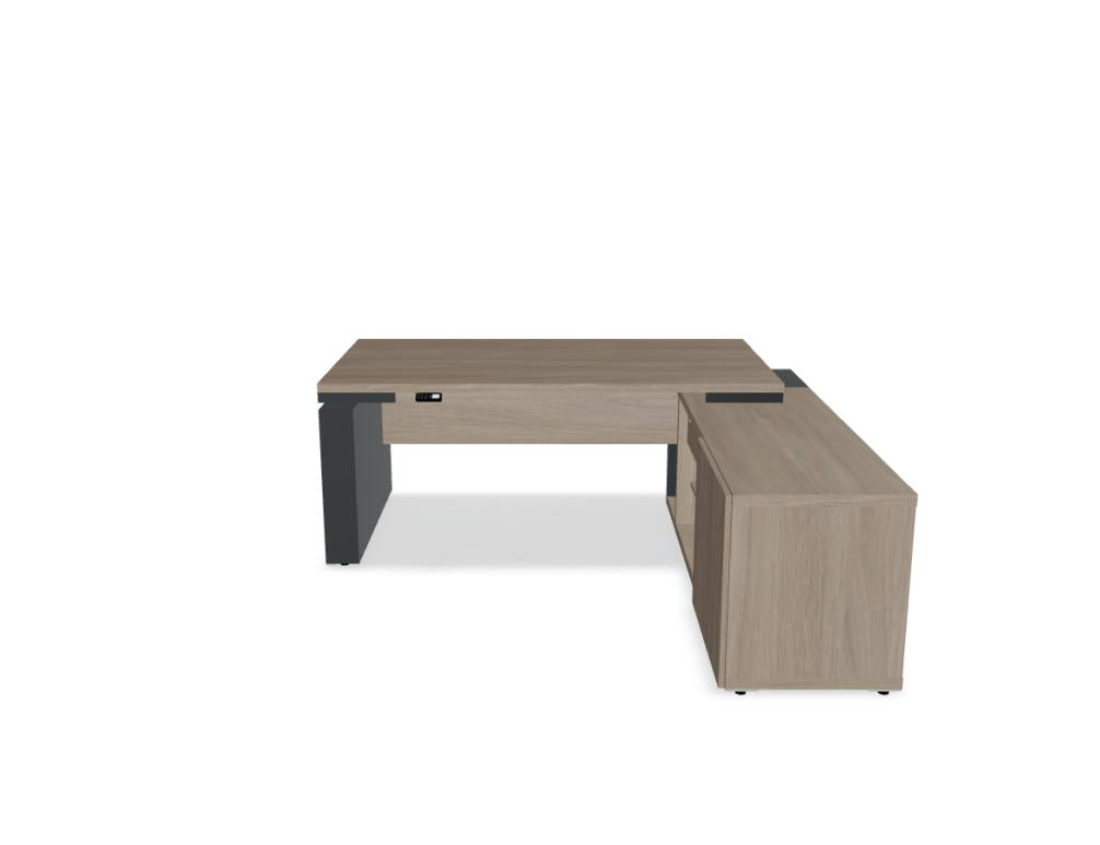 Mito MIT2RP - Chefschreibtisch mit Höhenverstellung in Bernsteineiche präsentiert im Onlineshop von KAQTU Design AG. Schreibtisch ist von Mdd