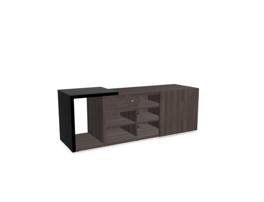Mito MIT5 - Chefzimmerschrank in Bernsteineiche präsentiert im Onlineshop von KAQTU Design AG. Büroschrank ist von Mdd