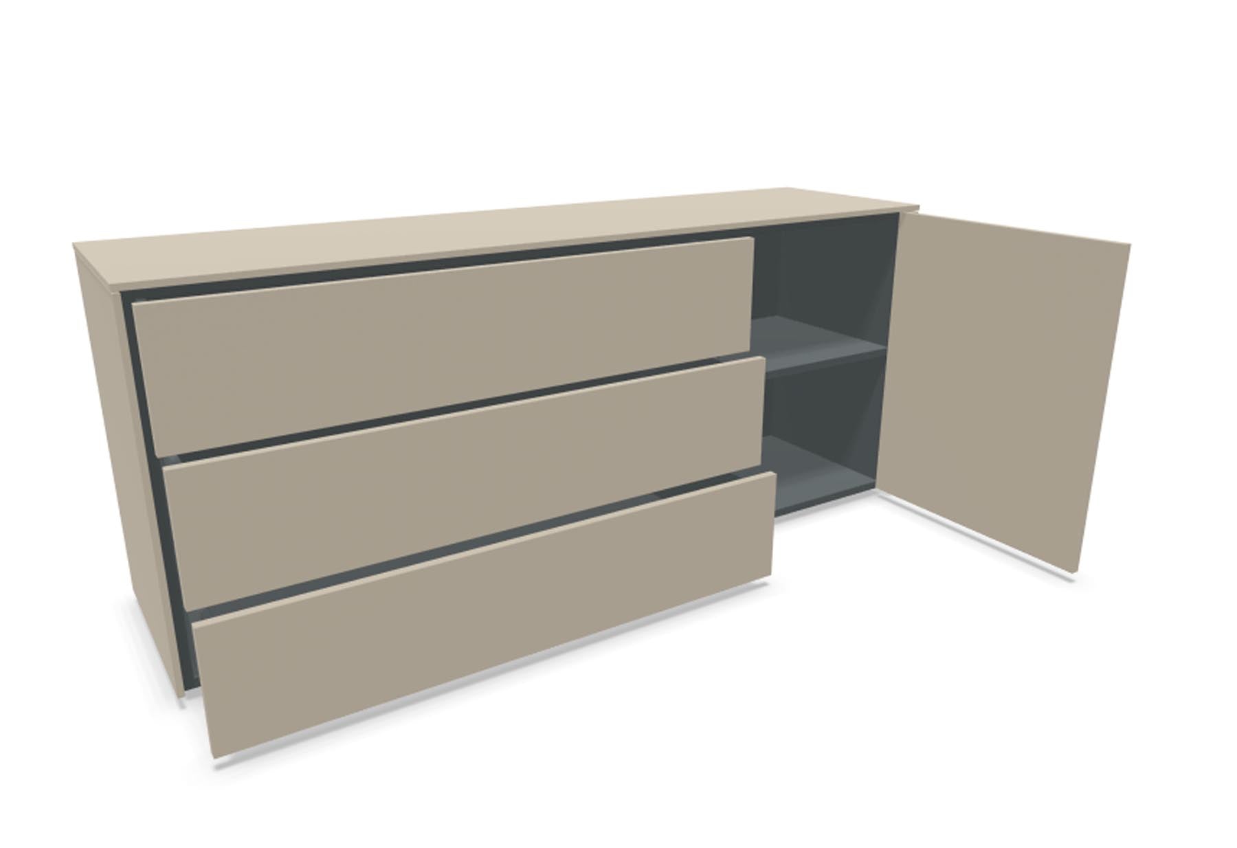 Aventa Sideboard V1 in Steingrau präsentiert im Onlineshop von KAQTU Design AG. Sideboard ist von Müller Möbelwerkstätten