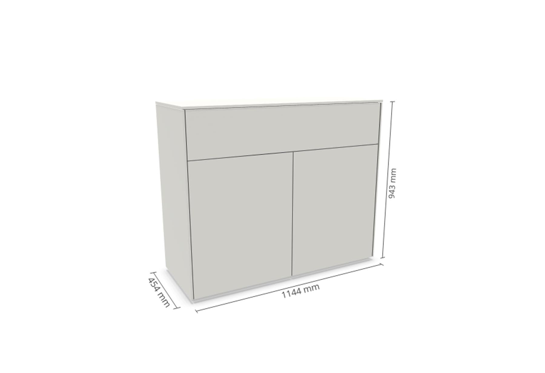 Aventa Sideboard V3 in Weiss präsentiert im Onlineshop von KAQTU Design AG. Sideboard ist von Müller Möbelwerkstätten