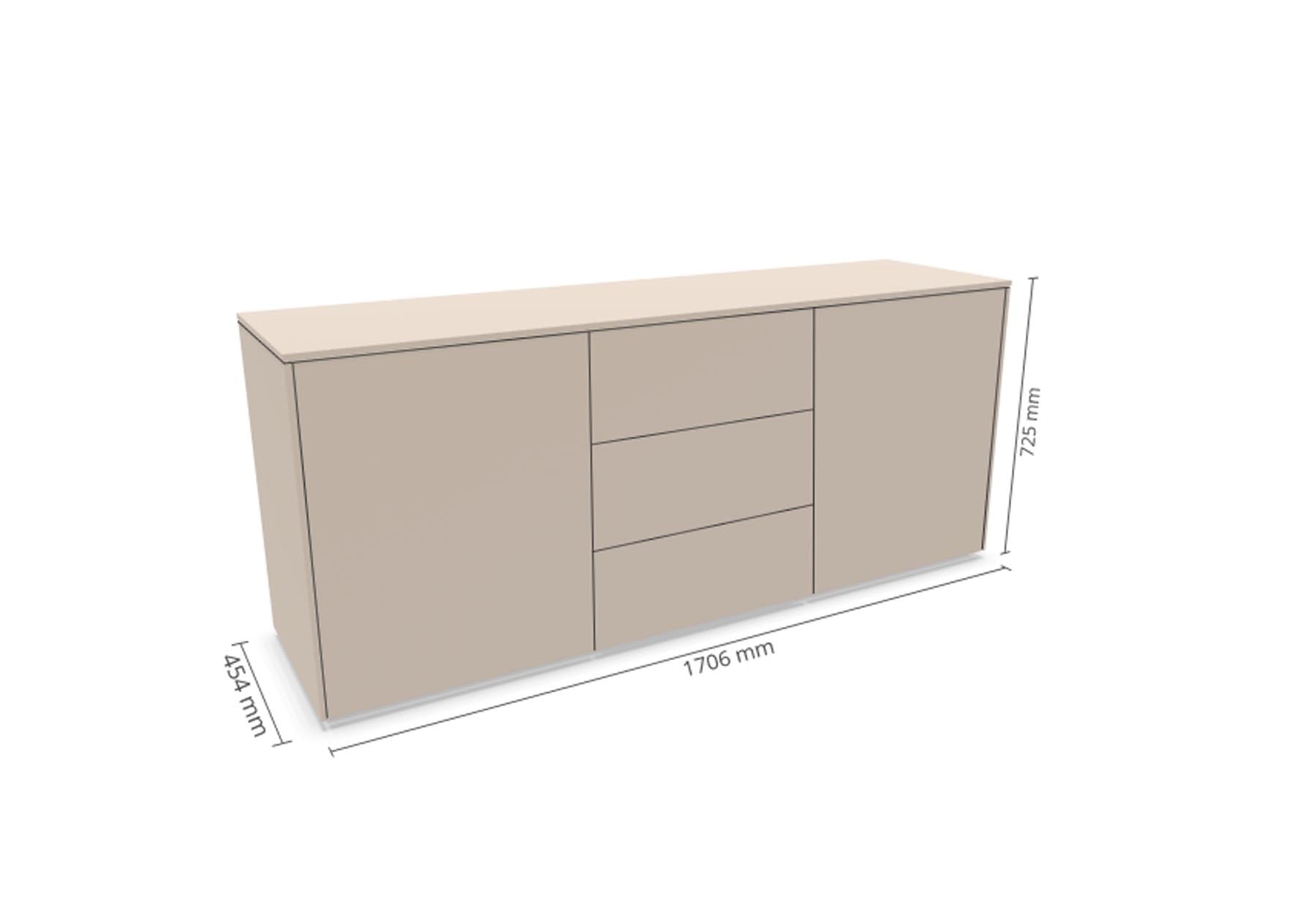 Aventa Sideboard V5 in Kaschmirgrau präsentiert im Onlineshop von KAQTU Design AG. Sideboard ist von Müller Möbelwerkstätten