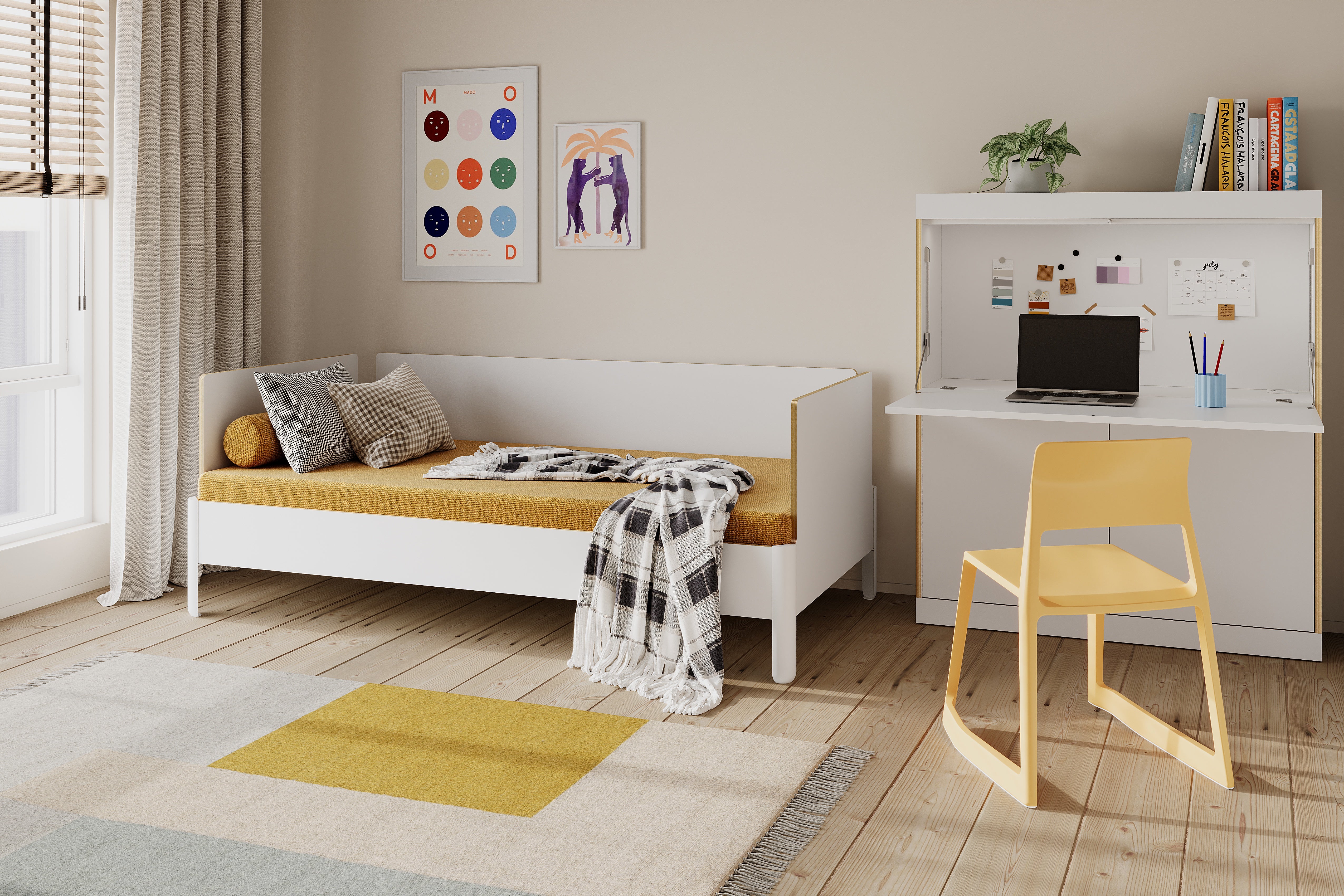 Nait Bett mit Kopf-, Fussteil und Seitenteil in Anthrazit präsentiert im Onlineshop von KAQTU Design AG. Bett ist von Müller Möbelwerkstätten