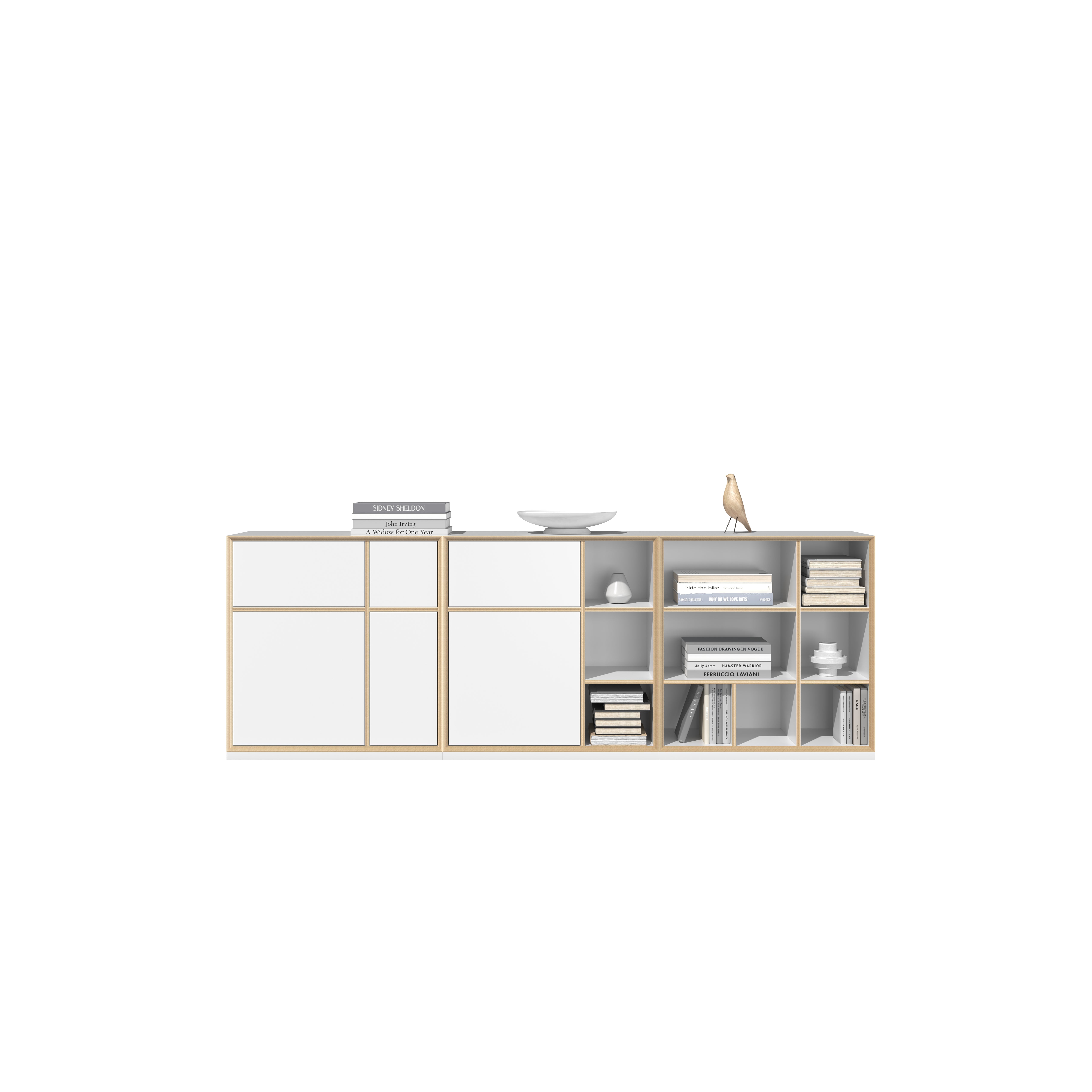 Vertiko Kombination 5 in Weiss präsentiert im Onlineshop von KAQTU Design AG. Kommode ist von Müller Möbelwerkstätten