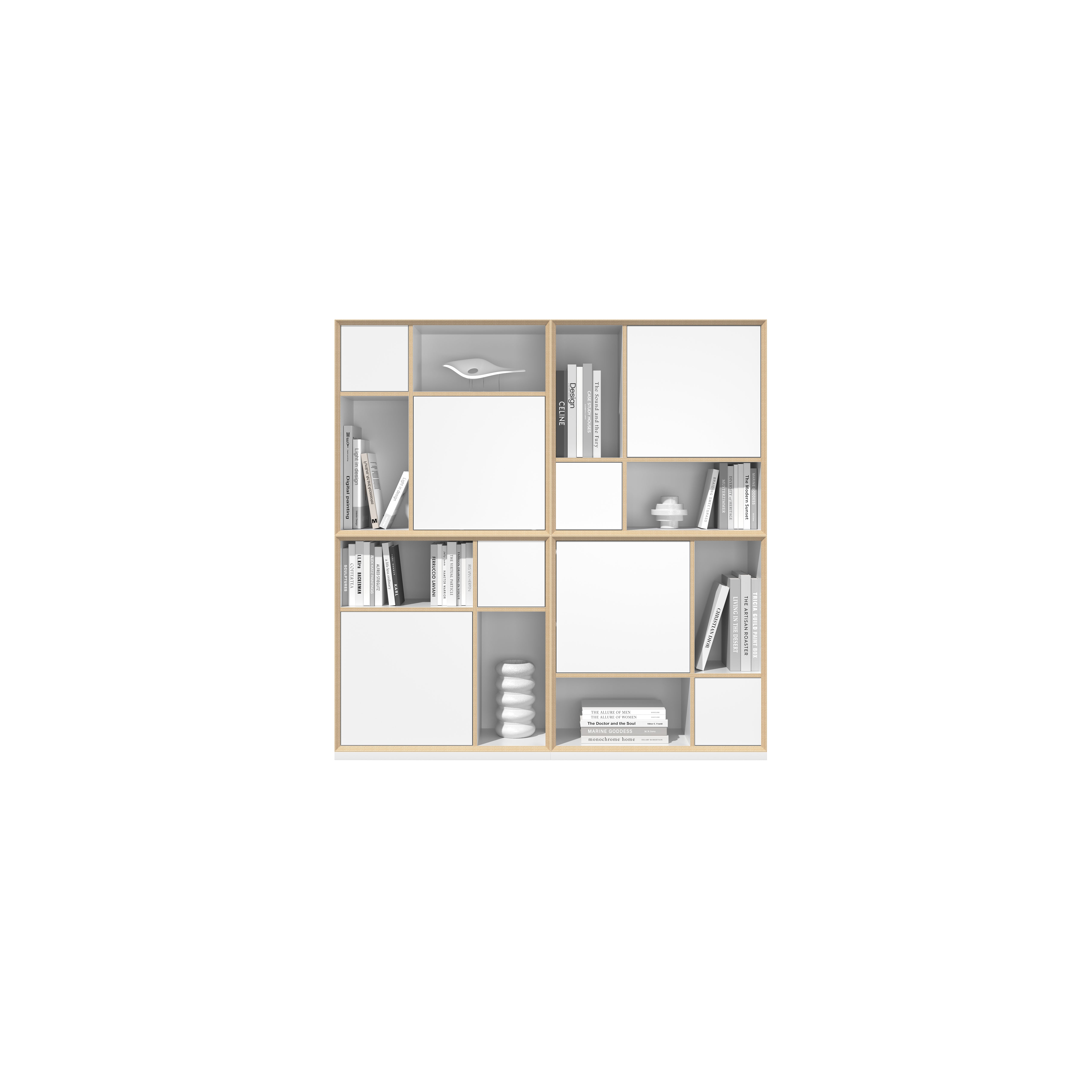 Vertiko Kombination 10 in Weiss präsentiert im Onlineshop von KAQTU Design AG. Kommode ist von Müller Möbelwerkstätten