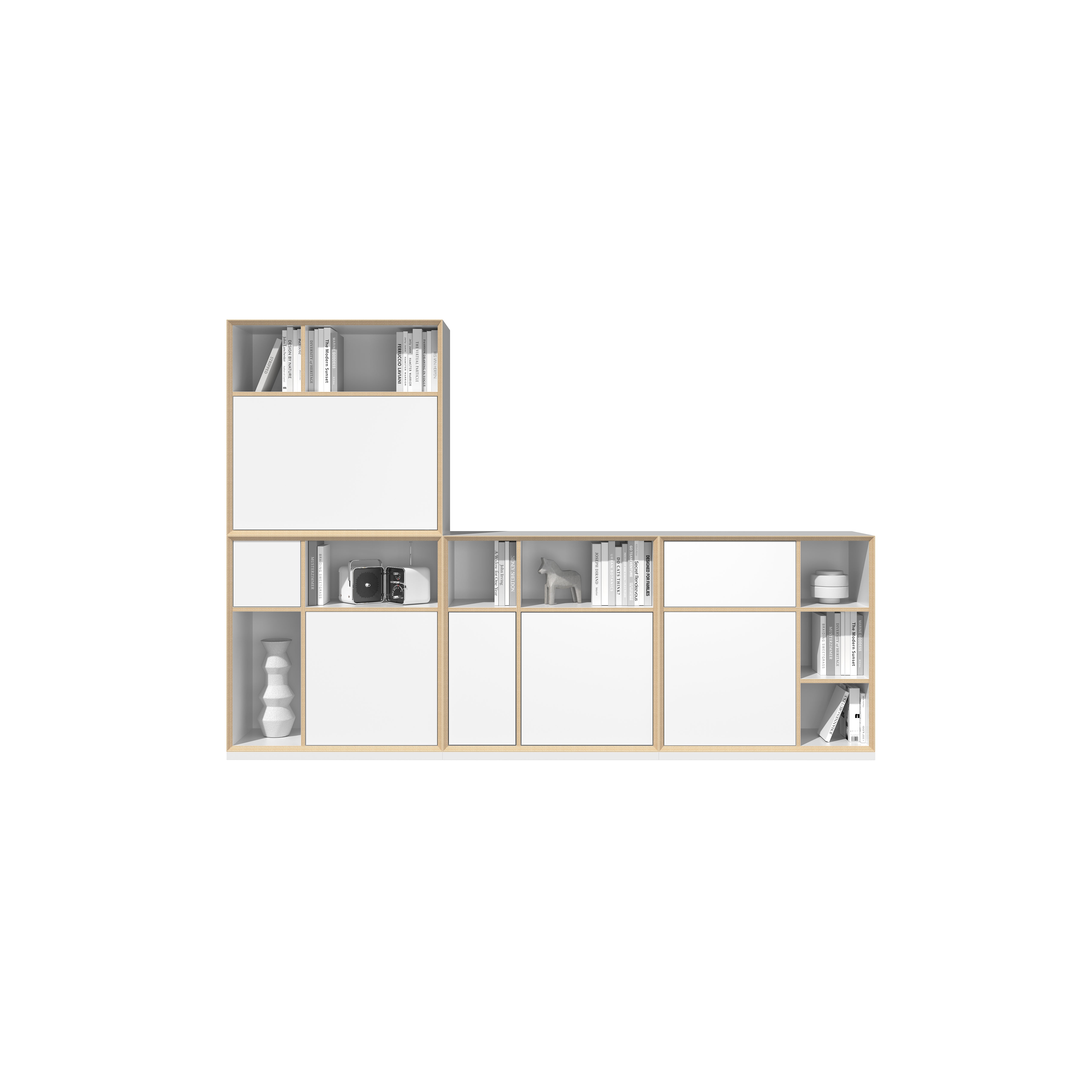 Vertiko Kombination 11 in Weiss präsentiert im Onlineshop von KAQTU Design AG. Kommode ist von Müller Möbelwerkstätten
