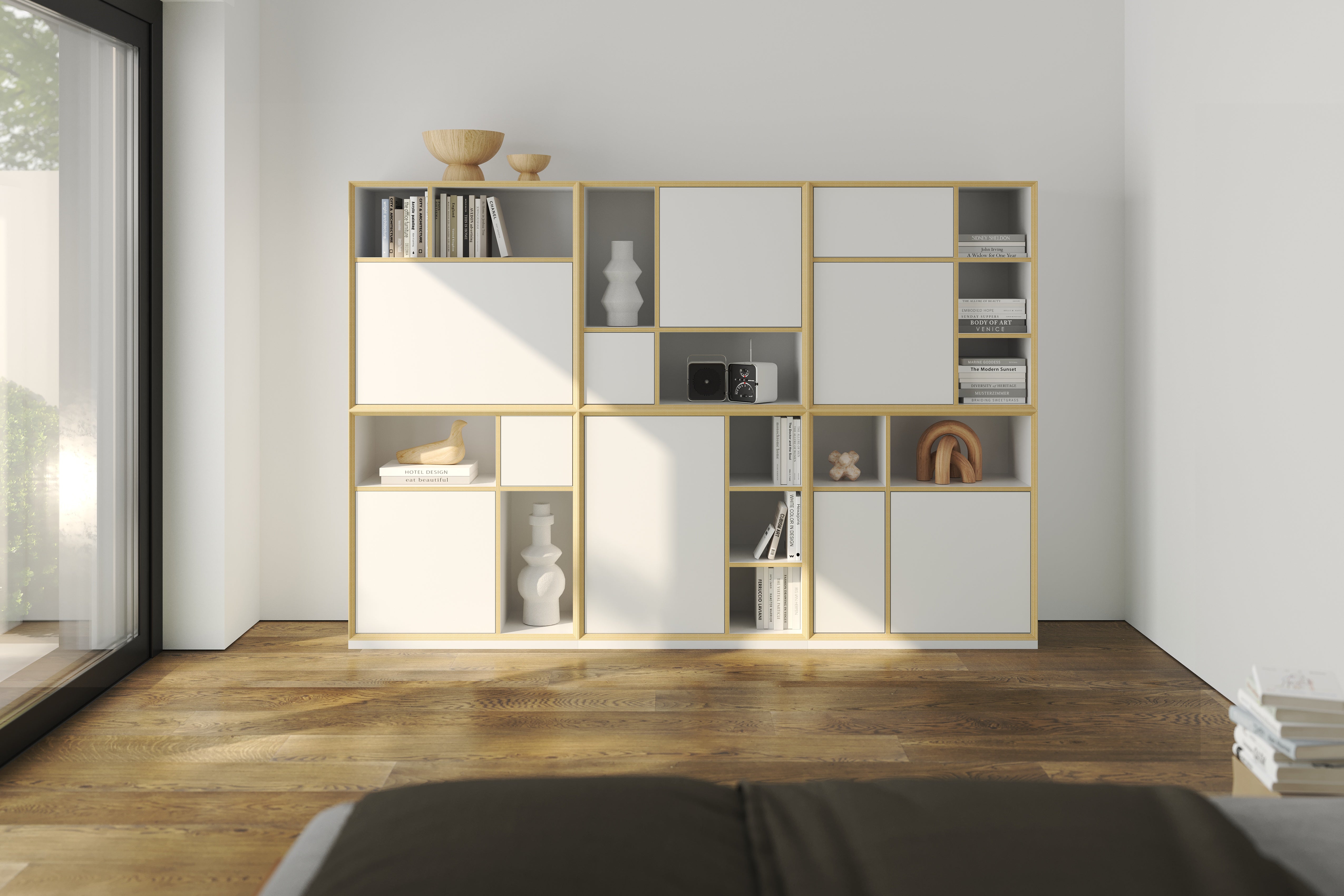 Vertiko Kombination 12 in Weiss präsentiert im Onlineshop von KAQTU Design AG. Kommode ist von Müller Möbelwerkstätten