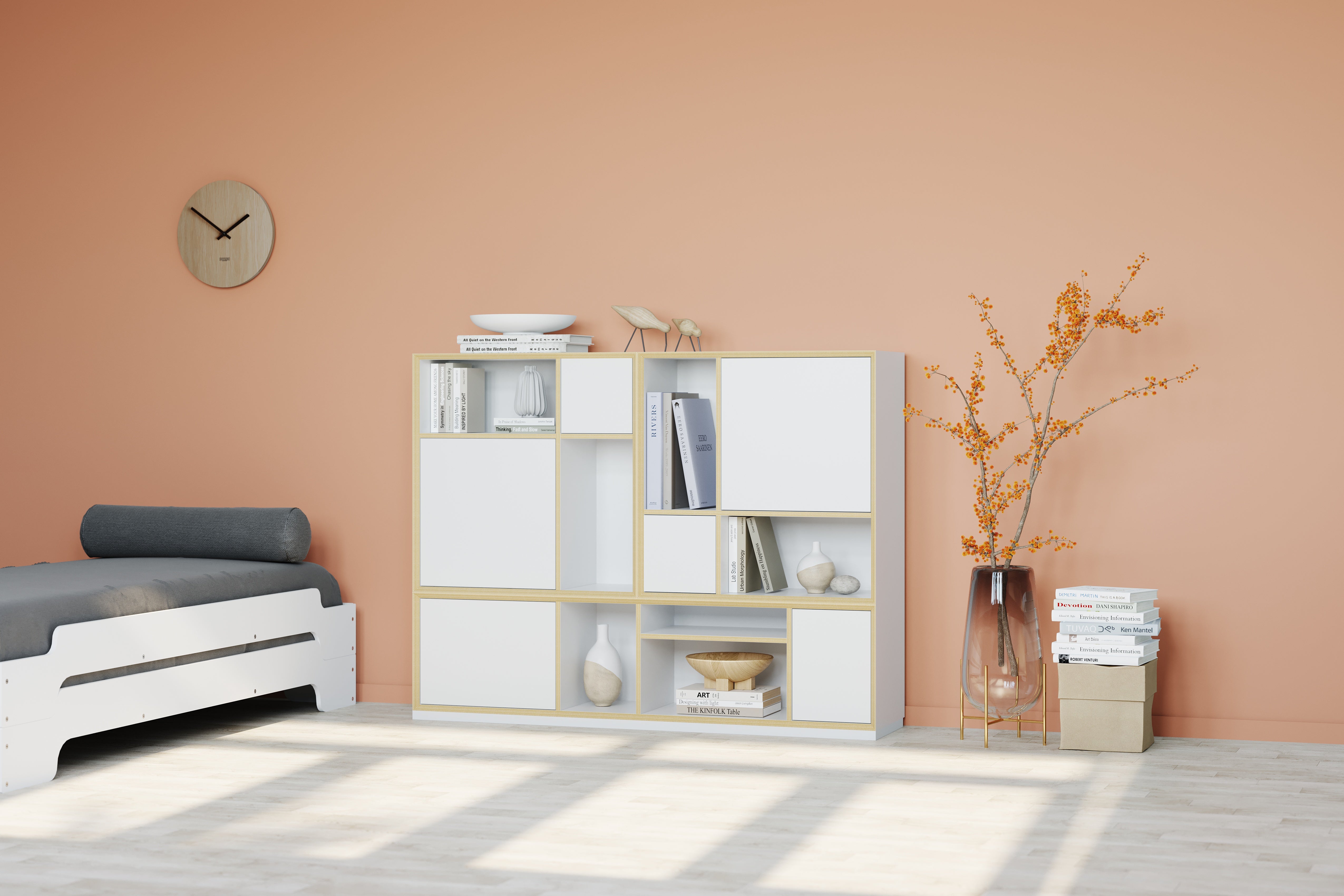 Vertiko Kombination 13 in Weiss präsentiert im Onlineshop von KAQTU Design AG. Kommode ist von Müller Möbelwerkstätten