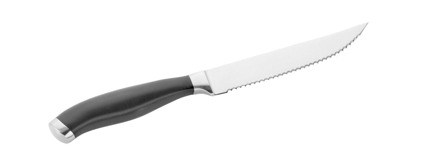 Steakmesser mit Sägeschliff Klinge 12cm in Silber präsentiert im Onlineshop von KAQTU Design AG. Küchenmesser ist von Pintinox