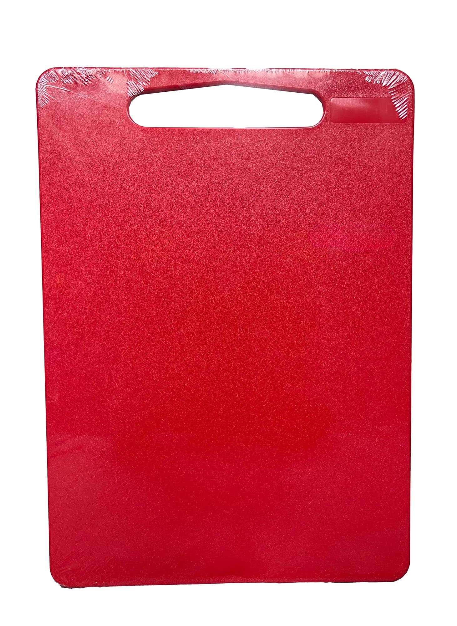 Rotes Schneidebrett Anita 35x25x0.7cm von DaloLindén, mit praktischem Griffloch, ideal für die Küche, robust und hygienisch.