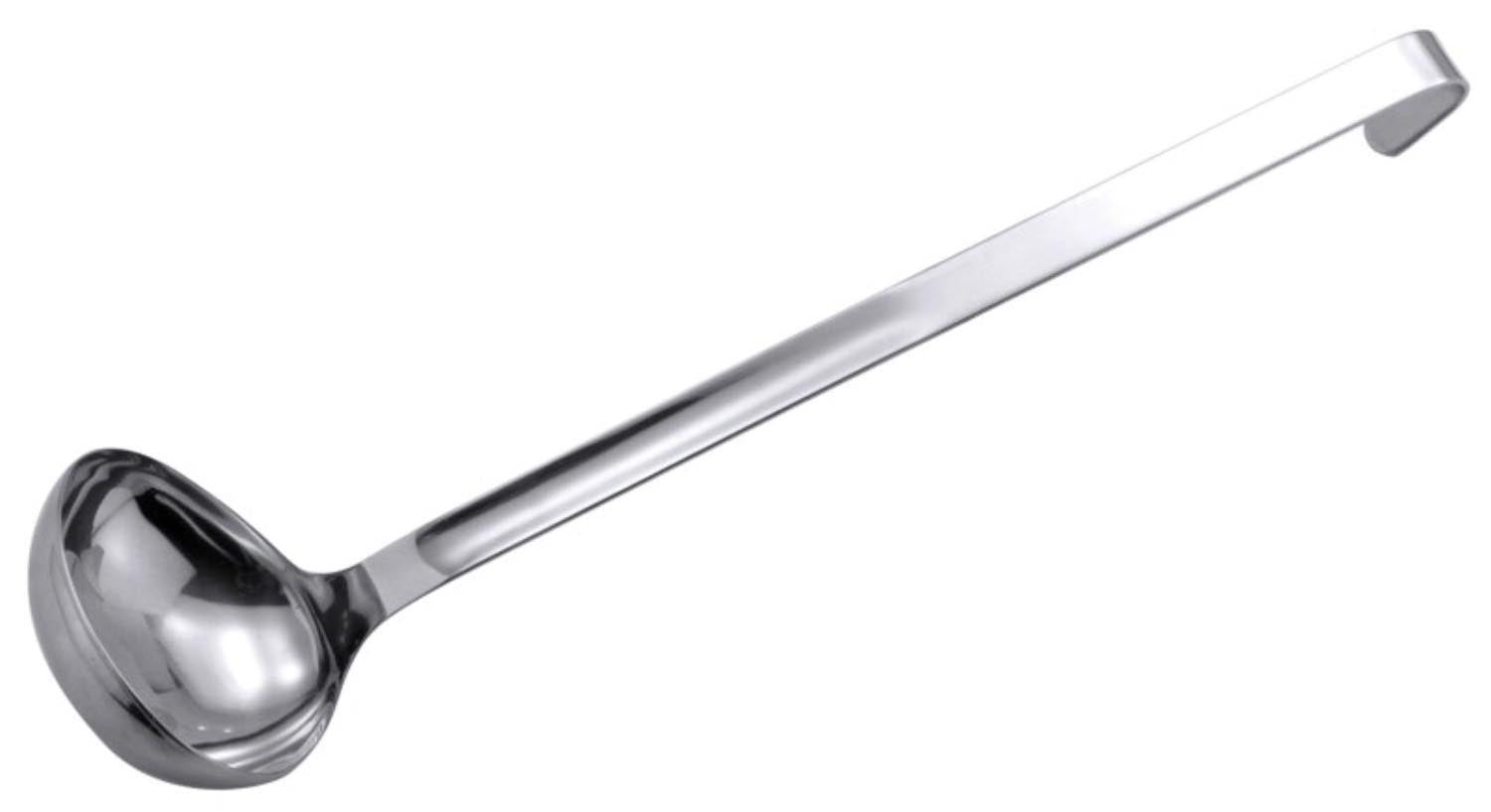 Schöpfkelle 9cm, Stiellänge 30cm, 0.1 lt. in Silber präsentiert im Onlineshop von KAQTU Design AG. Besteck ist von Contacto