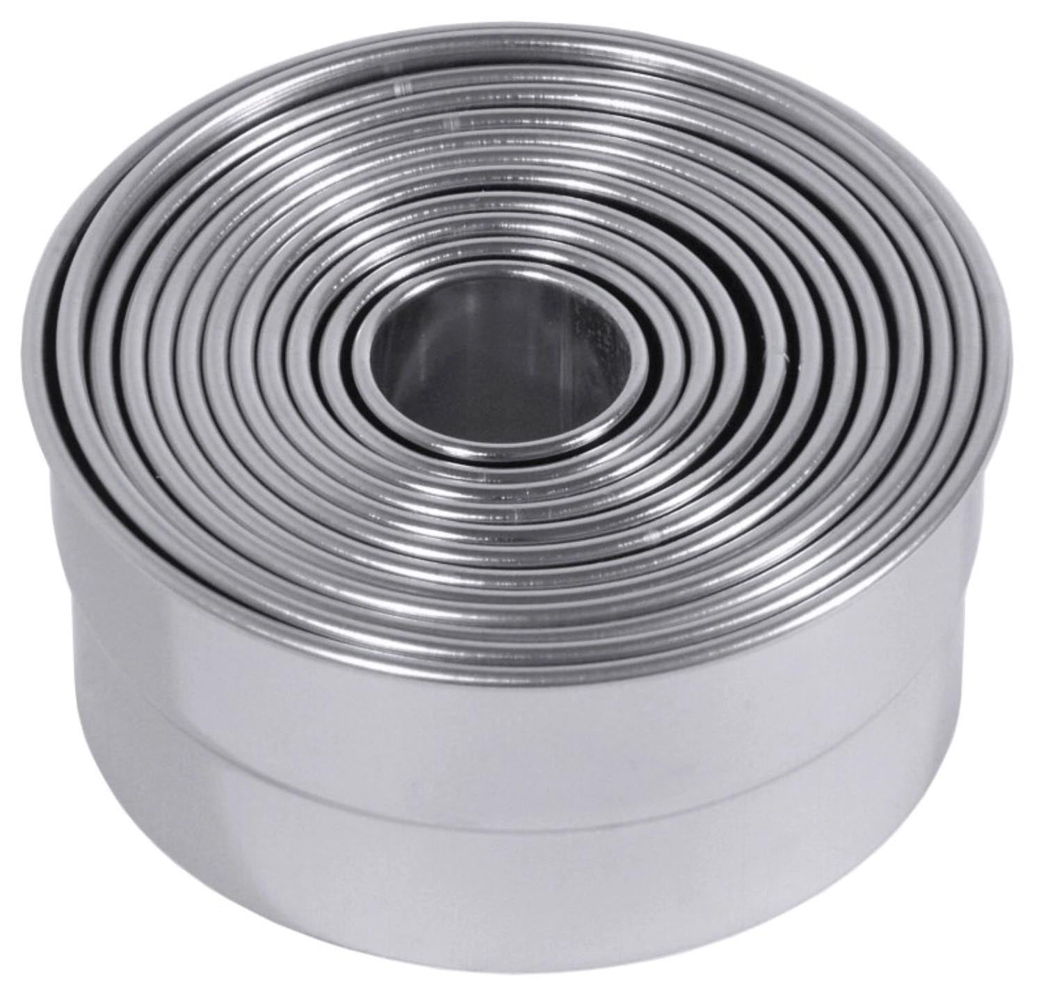 Ausstechersatz glatt 12-tlg. 2.5 - 10.5cm H: 5cm, Edelstahl in Silber präsentiert im Onlineshop von KAQTU Design AG. Ausstecher ist von Contacto