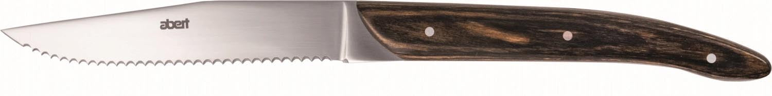 Safari Steakmesser St.Steel/Wood gezahnte Klinge L:235mm in Braun präsentiert im Onlineshop von KAQTU Design AG. Küchenmesser ist von Abert
