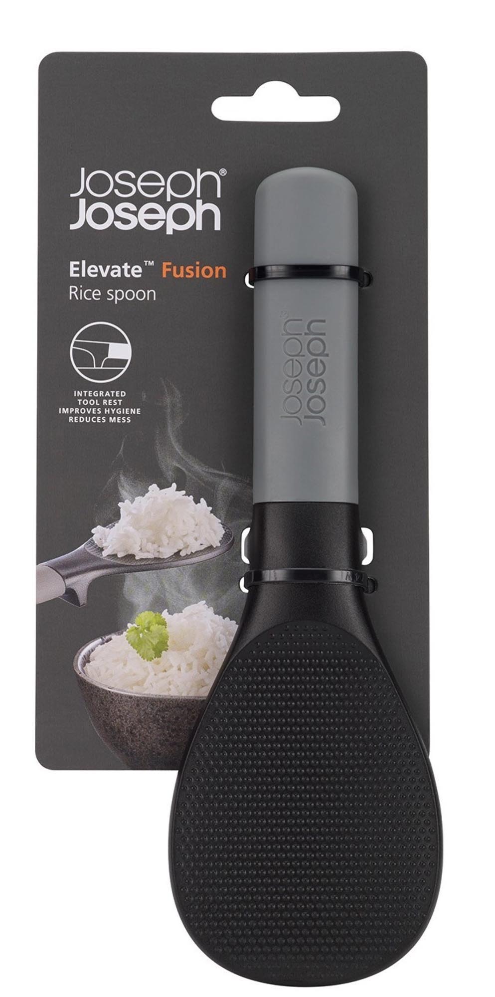 Innovativer Reislöffel von Joseph Joseph, perfekt für sauberes Servieren und Kochen, mit durchdachtem und funktionalem Design.