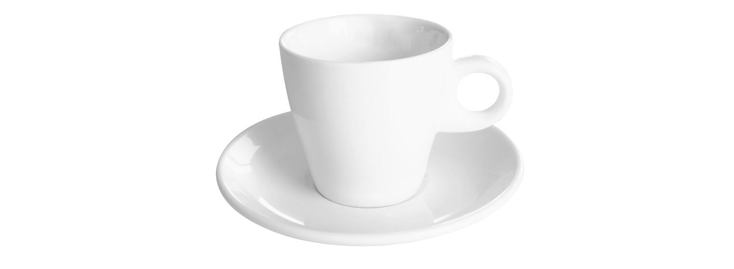 Stella Kaffee Obertasse und Untere 0.18lt weiss in Weiss präsentiert im Onlineshop von KAQTU Design AG. Espressotassen ist von Lagotto