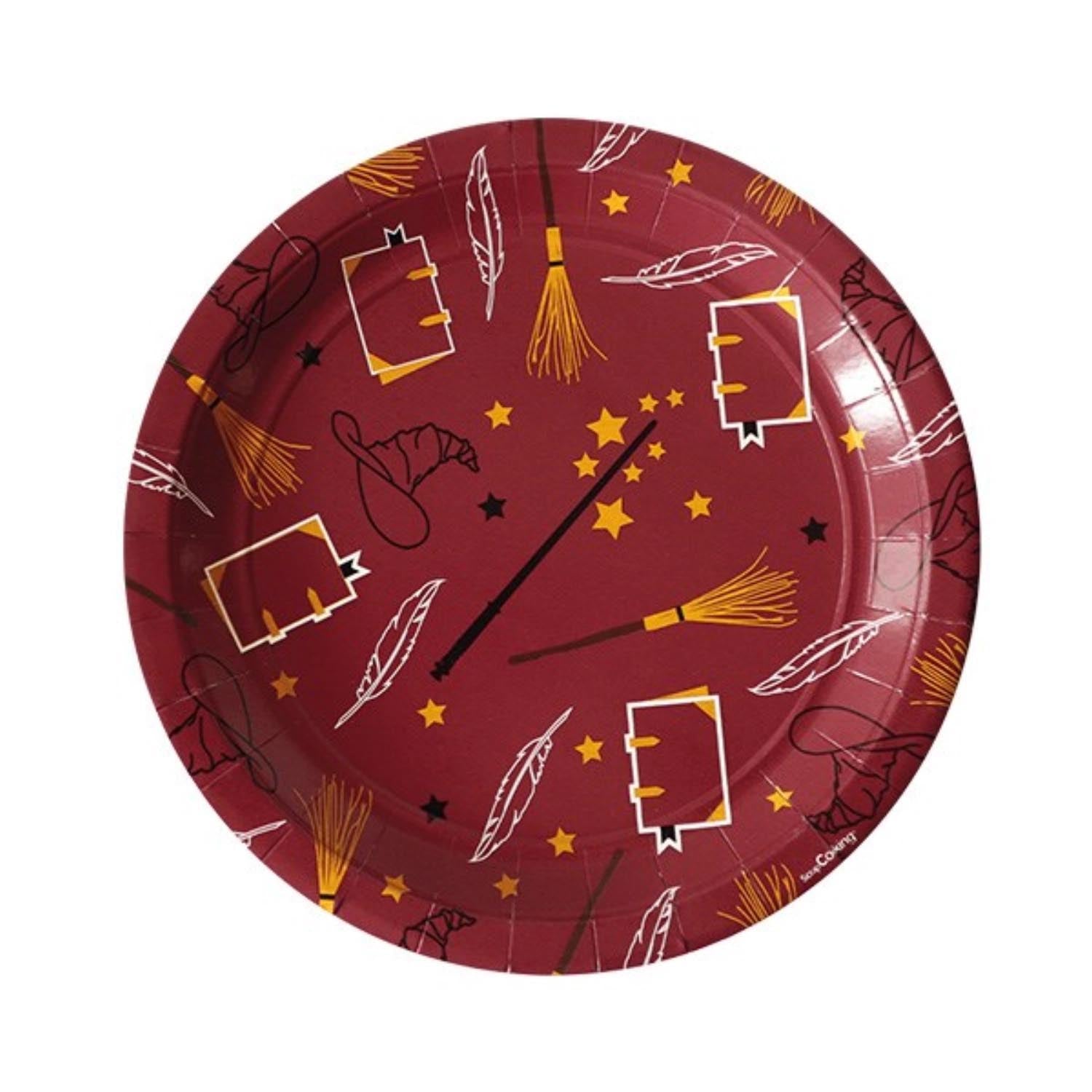 8er Set Pappteller Zauberei D23cm in Rot präsentiert im Onlineshop von KAQTU Design AG. Geschirr ist von Scrap Cooking