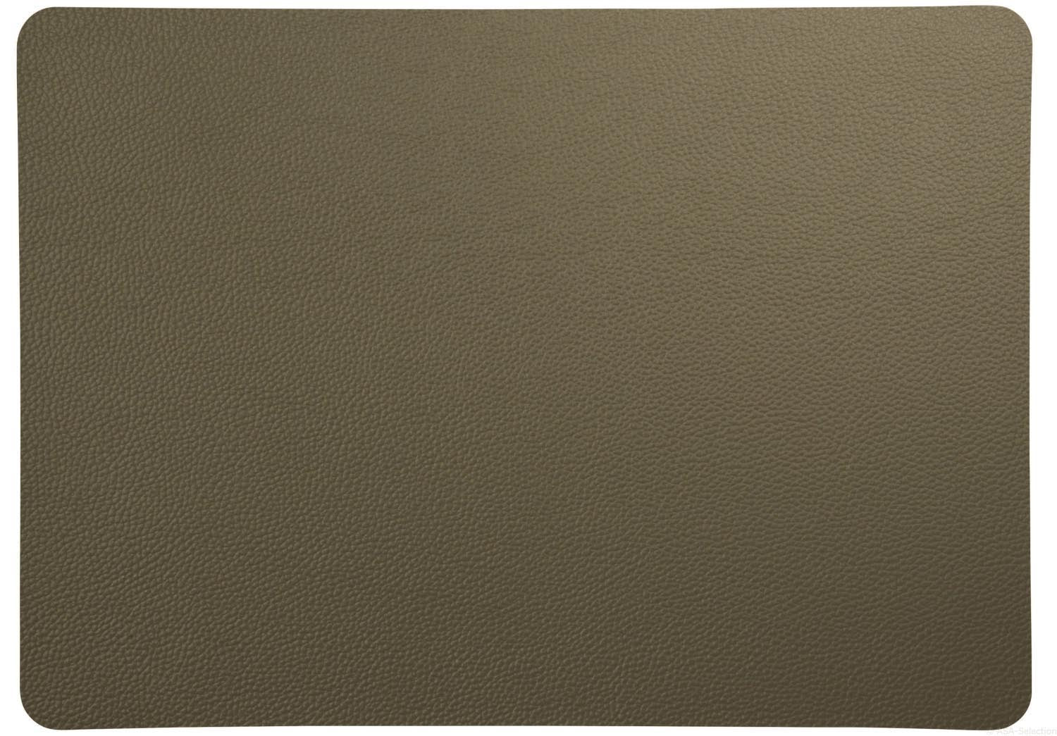 PVC Lederoptik Tischset 33x46cm grob oliv in Grün präsentiert im Onlineshop von KAQTU Design AG. Tischset ist von ASA Selection