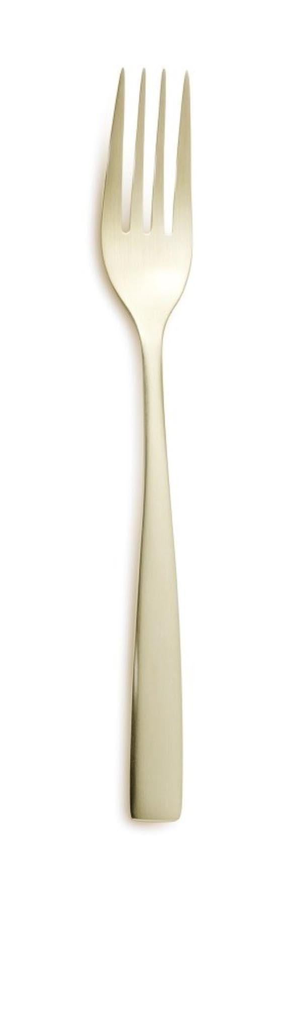 Barcelona Dessertgabel 18/0 Champagne matt in Gold präsentiert im Onlineshop von KAQTU Design AG. Besteck ist von Comas