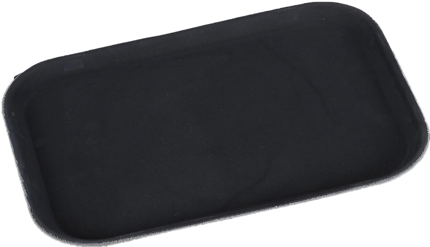 Serviertablett rechteckig rutschfest schwarz 35.6x25.5x2.2cm in Schwarz präsentiert im Onlineshop von KAQTU Design AG. Tablett ist von Linum