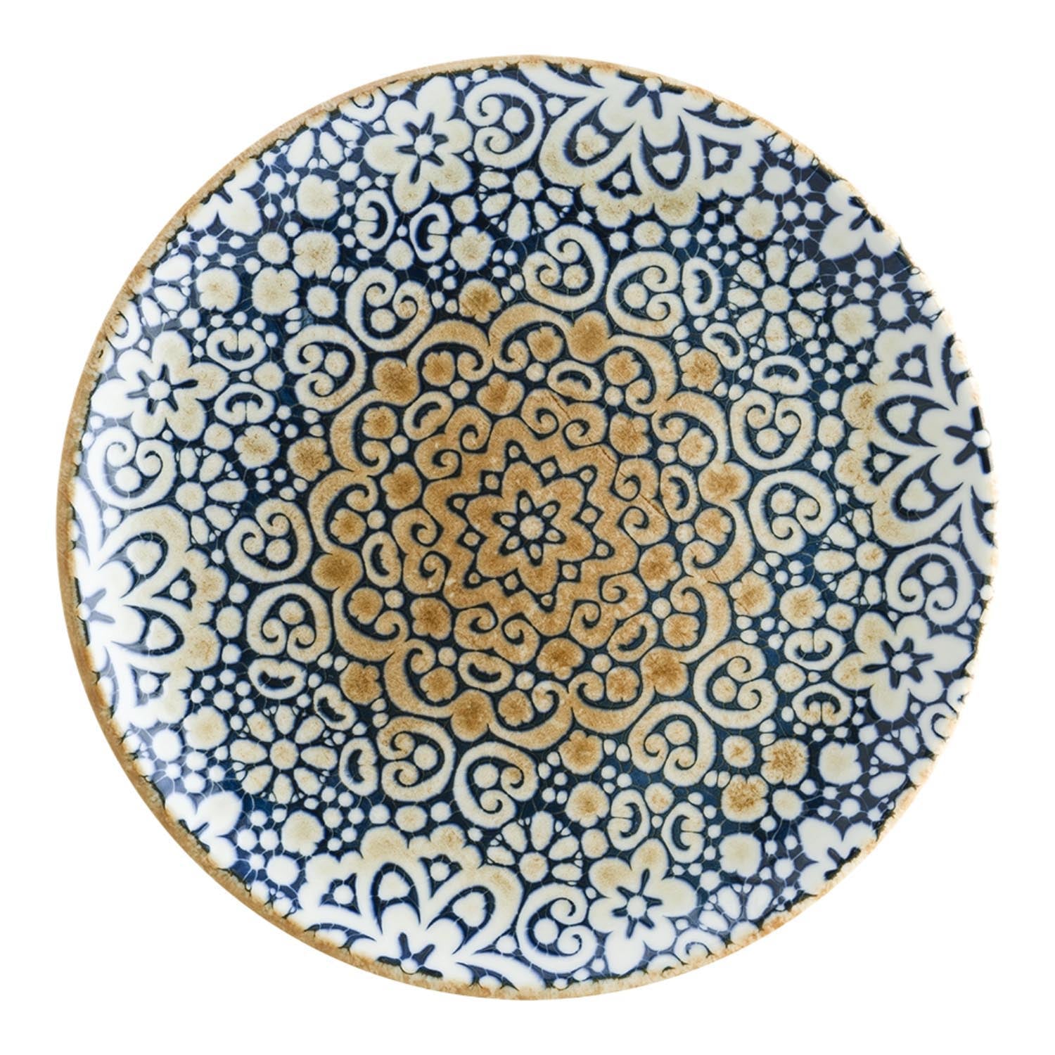 Alhambra Gourmet Teller flach D25cm in Blau präsentiert im Onlineshop von KAQTU Design AG. Teller ist von Bonna