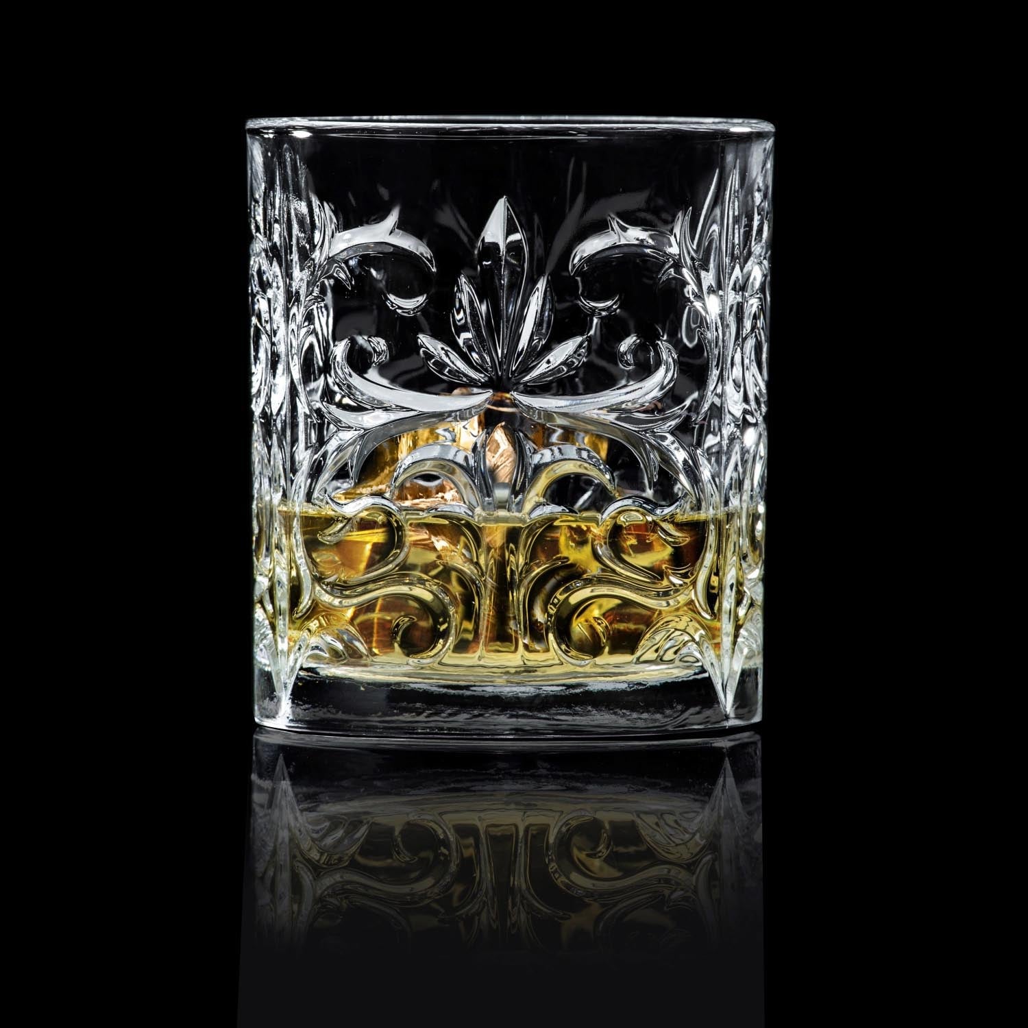 6er Set RCR Tattoo Becher, 34cl, Ø8.2cm, H9.4cm, aus edlem Kristallglas, perfekt für elegante Getränke und stilvolles Servieren.