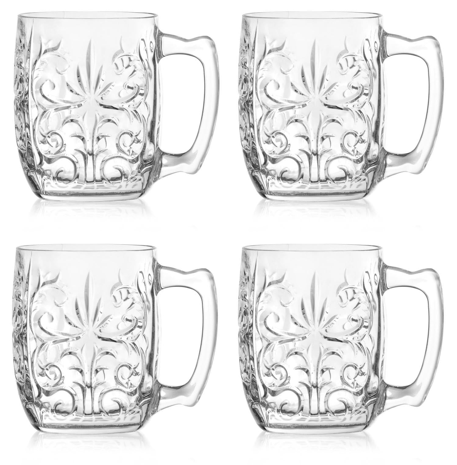 4er Set Tattoo Mule Ø8.4 H11.1 cm, 42cl in Transparent präsentiert im Onlineshop von KAQTU Design AG. Glas ist von RCR