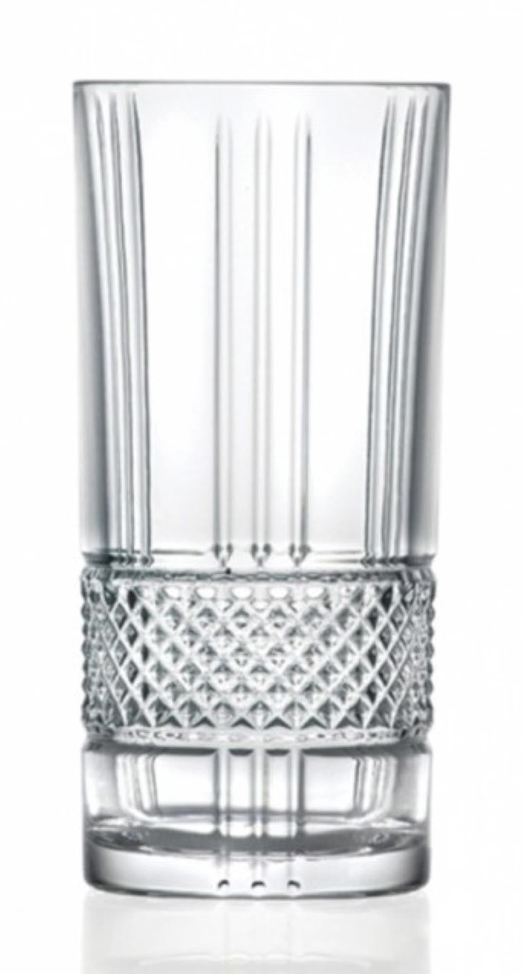 Elegantes 6er Set RCR Brillante HB Tumbler, 37cl, Ø7cm, H15cm. Hochwertiges Design, ideal für stilvolle Getränkepräsentation.