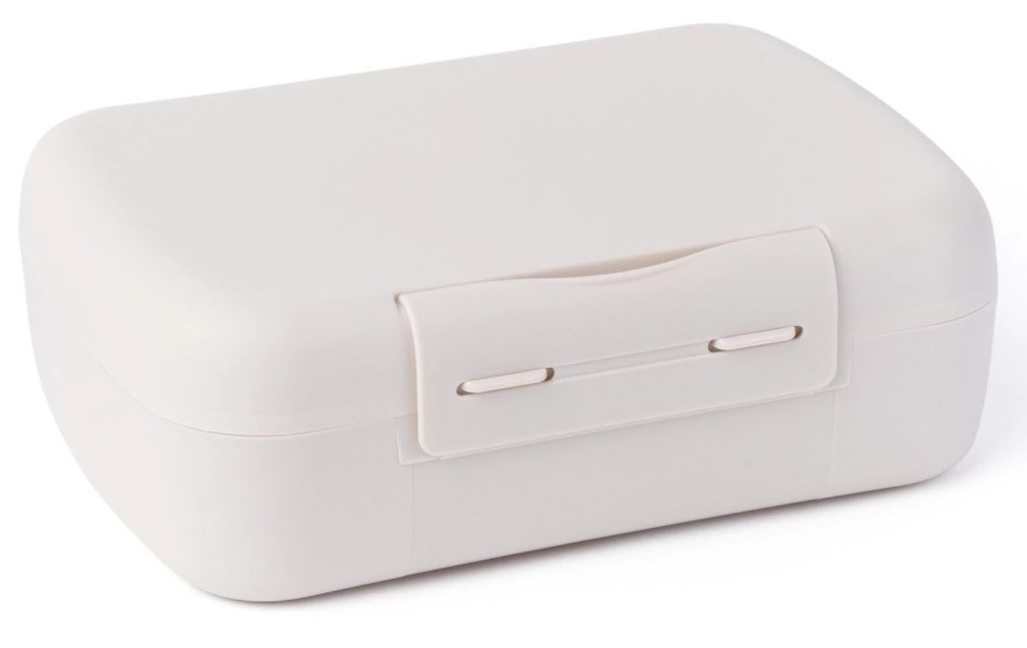 Elegante Salatbox mit Göffel, perfekt für Brunch oder unterwegs. Beige, 210x156x71mm, von Amuse. Praktisch, stilvoll und nachhaltig.