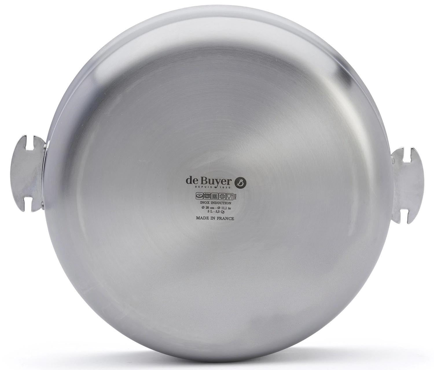 Die Alchimy Loqy Sauteuse von de Buyer, 24cm, aus Edelstahl, garantiert gleichmässige Hitzeverteilung für perfektes Kochen.