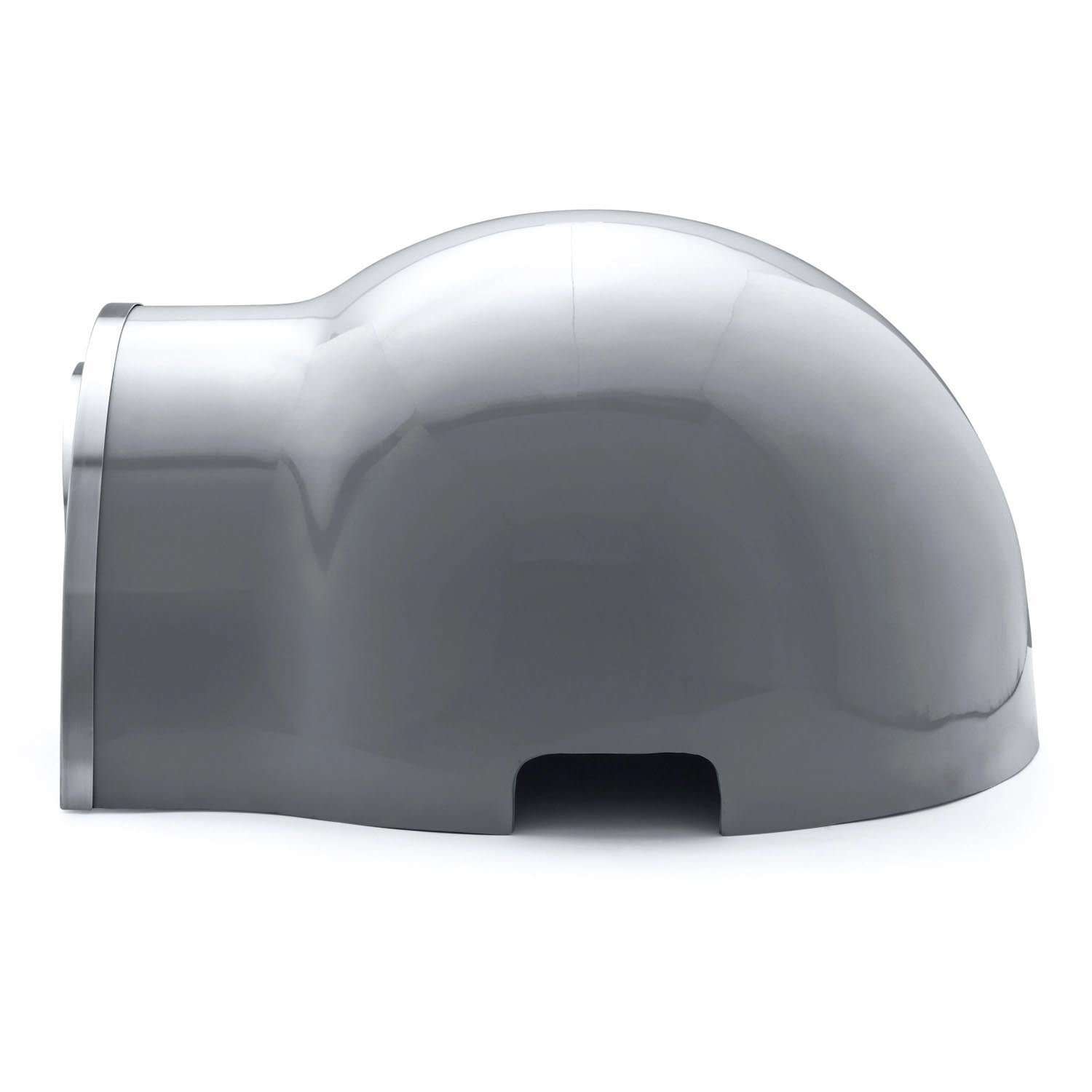 Eleganter grauer Outdoor-Ofen von Delivita, perfekt für stilvolles Kochen im Freien. Kompakt, effizient und hochwertig.