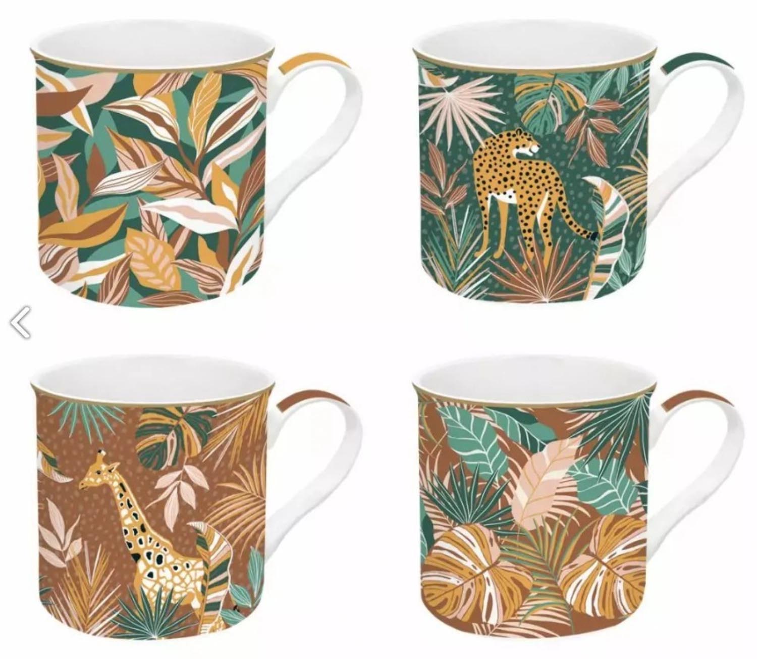 4er Set Namibia Porzellanbecher 300ml in Mehrfarbig präsentiert im Onlineshop von KAQTU Design AG. Espressotassen ist von Easy Life