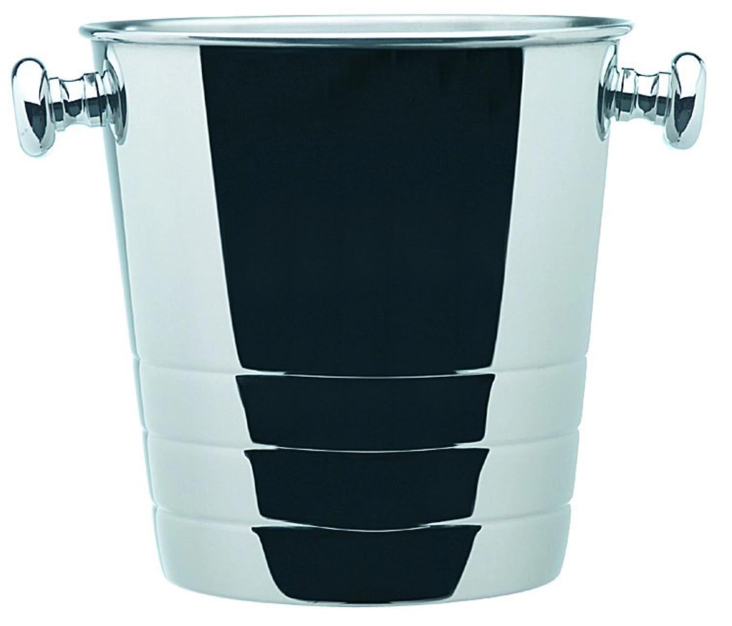 Weinkühler mit 2 Griffen 21cm in Silber präsentiert im Onlineshop von KAQTU Design AG. Weinzubehör ist von Piazza