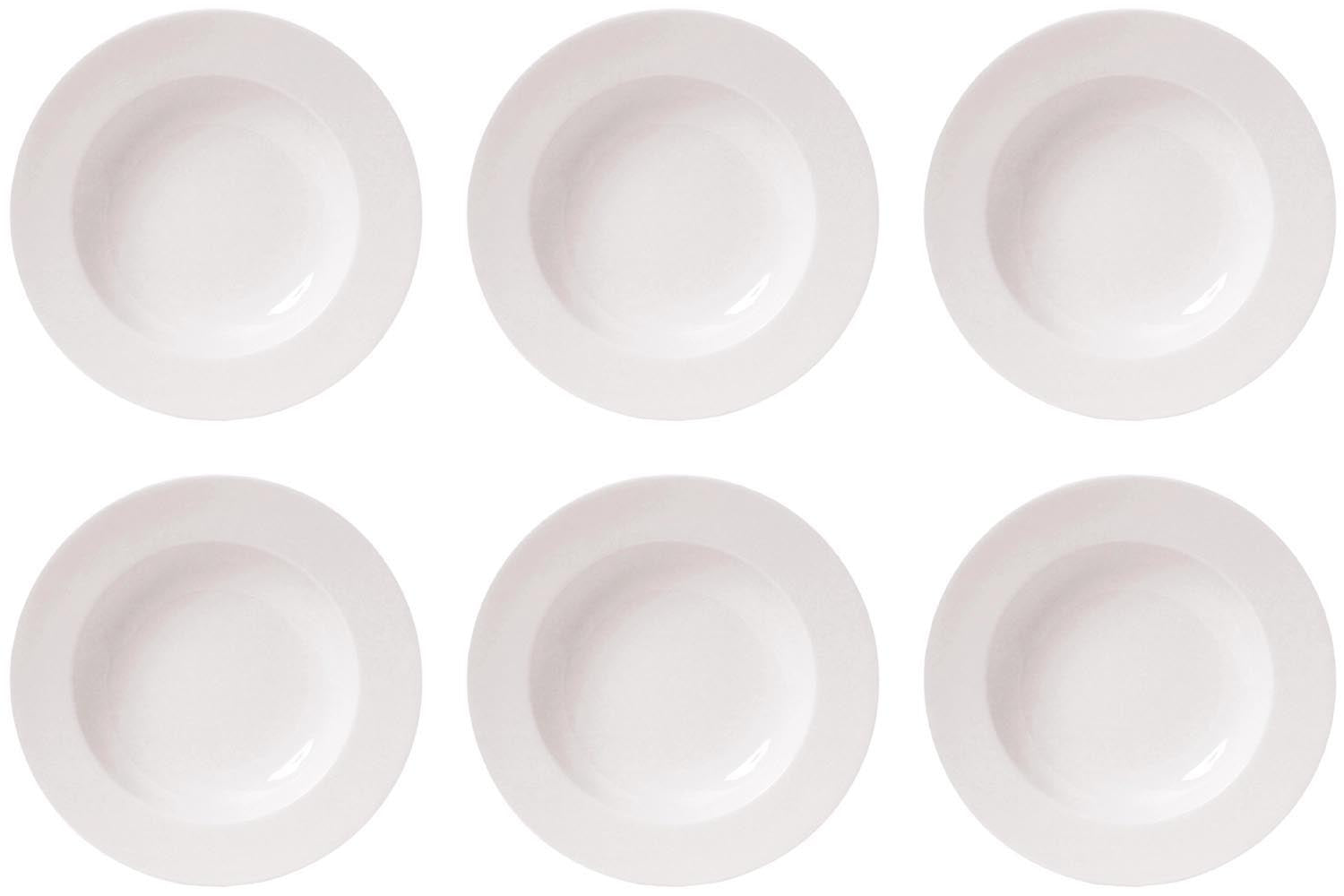 6er Set Uni 09 Teller tief 24cm Top CC in Weiss präsentiert im Onlineshop von KAQTU Design AG. Teller ist von Royal Porcelain