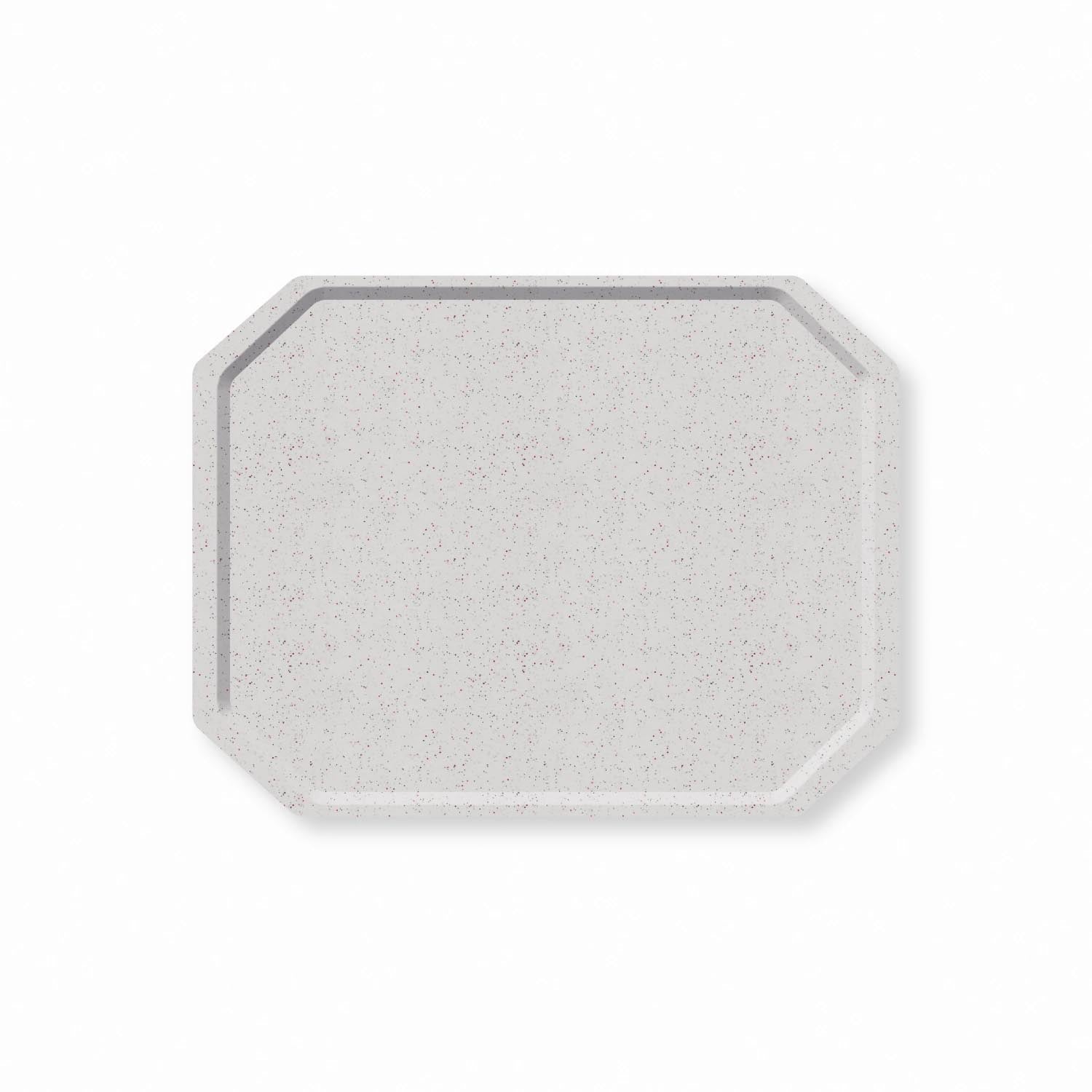 Tablett Octagon Polyclassic, Grau 42,5x32cm in Silber präsentiert im Onlineshop von KAQTU Design AG. Tablett ist von Roltex