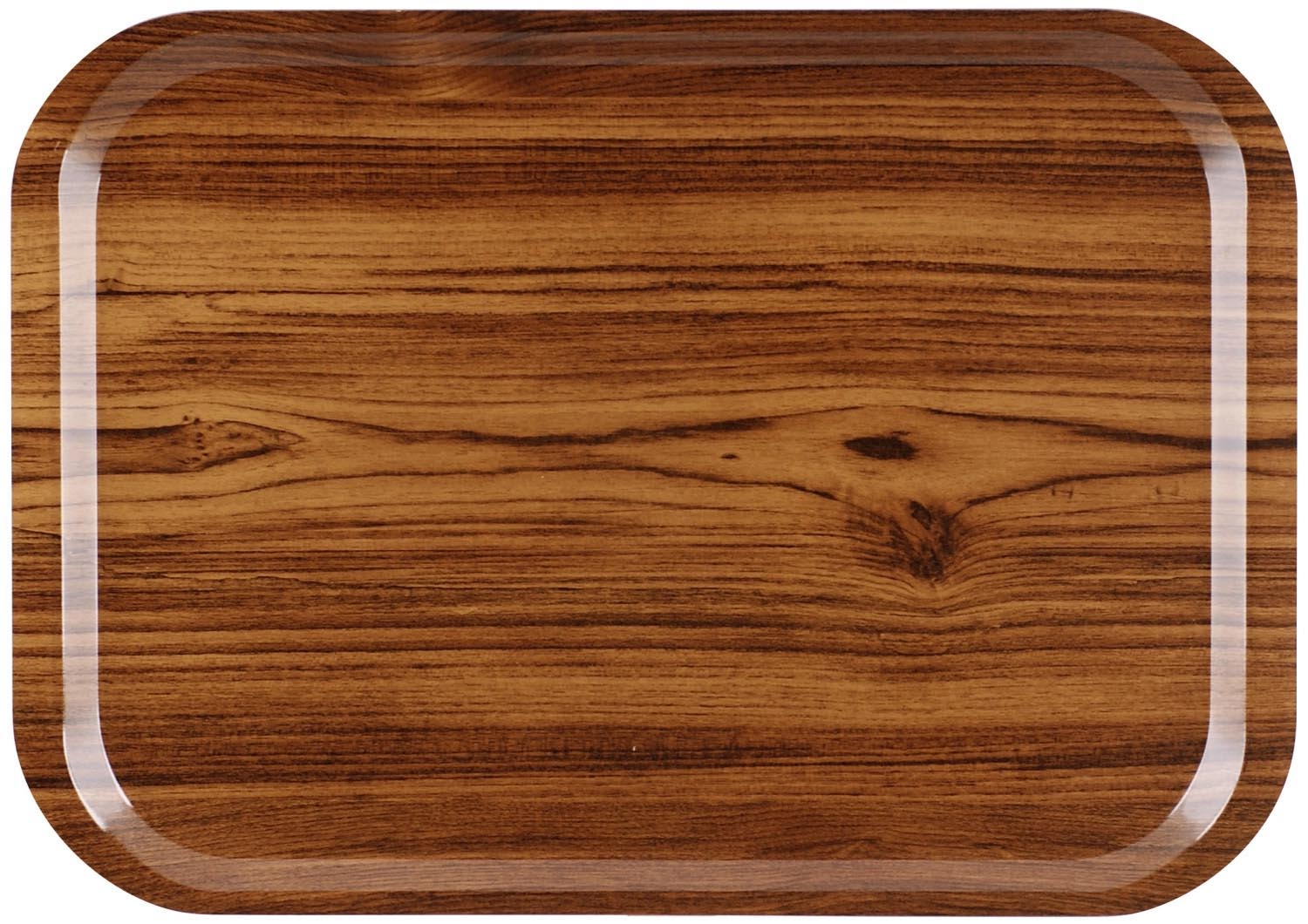 Tablett Fast Food Teak rutschfest 37.5x26.5cm in Braun präsentiert im Onlineshop von KAQTU Design AG. Tablett ist von Roltex