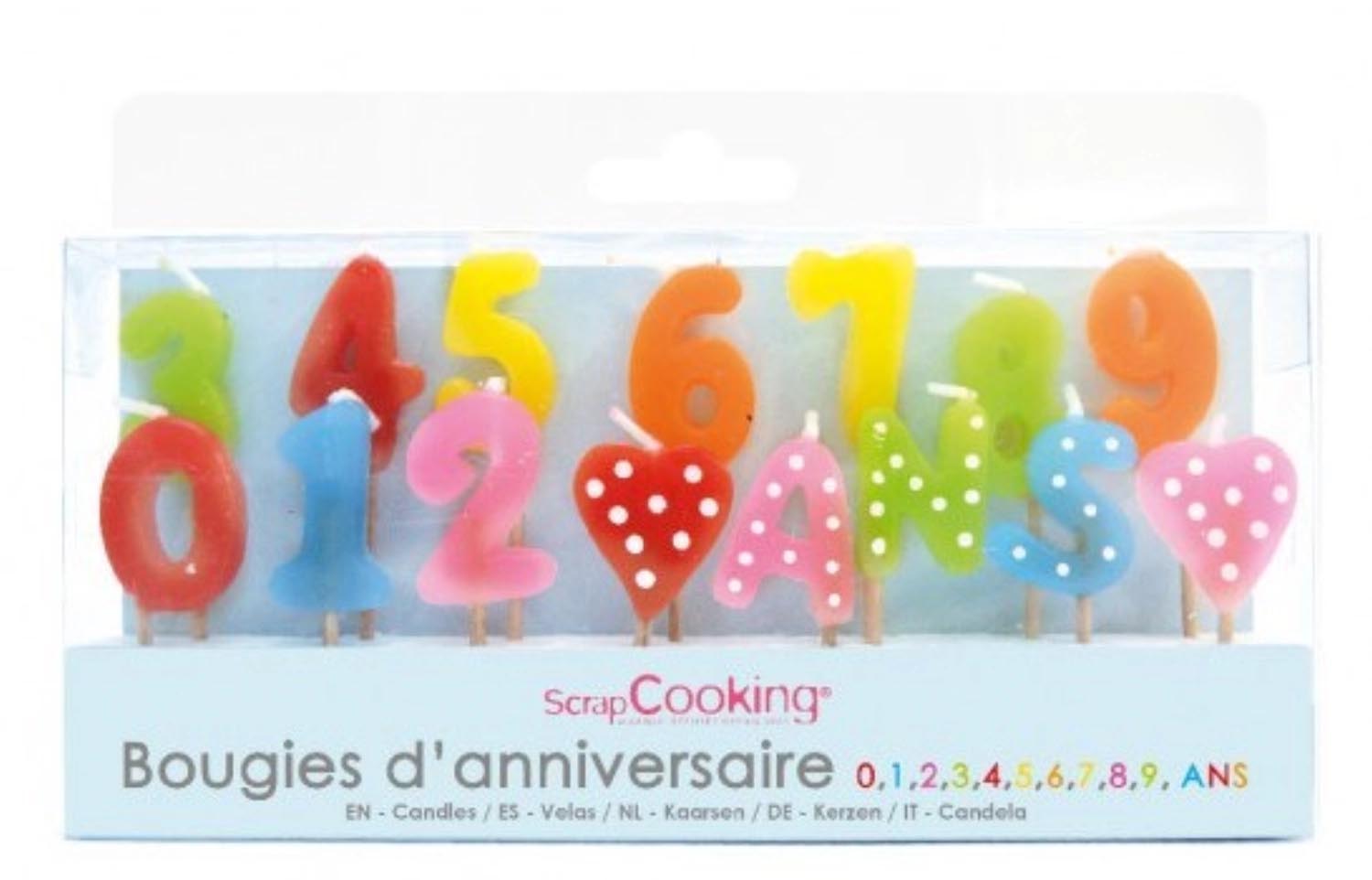 Geburtstag-Kerzen Zahlen & ANS 15 Stk. in Mehrfarbig präsentiert im Onlineshop von KAQTU Design AG. Küchenhelfer ist von Scrap Cooking